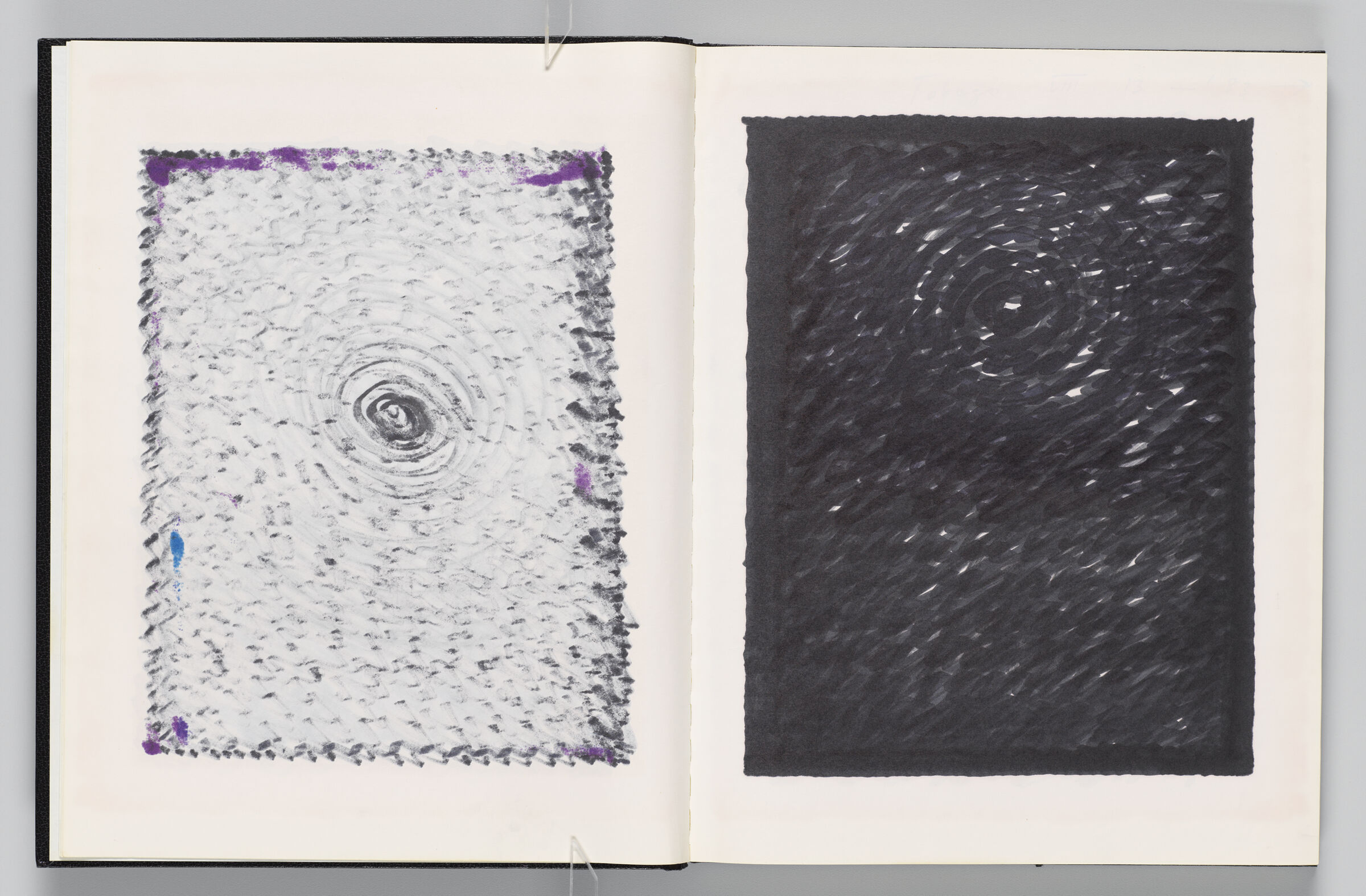 Untitled (Bleed-Through Of Previous Page, Left Page); Untitled (Sketch Of Painting, Right Page)