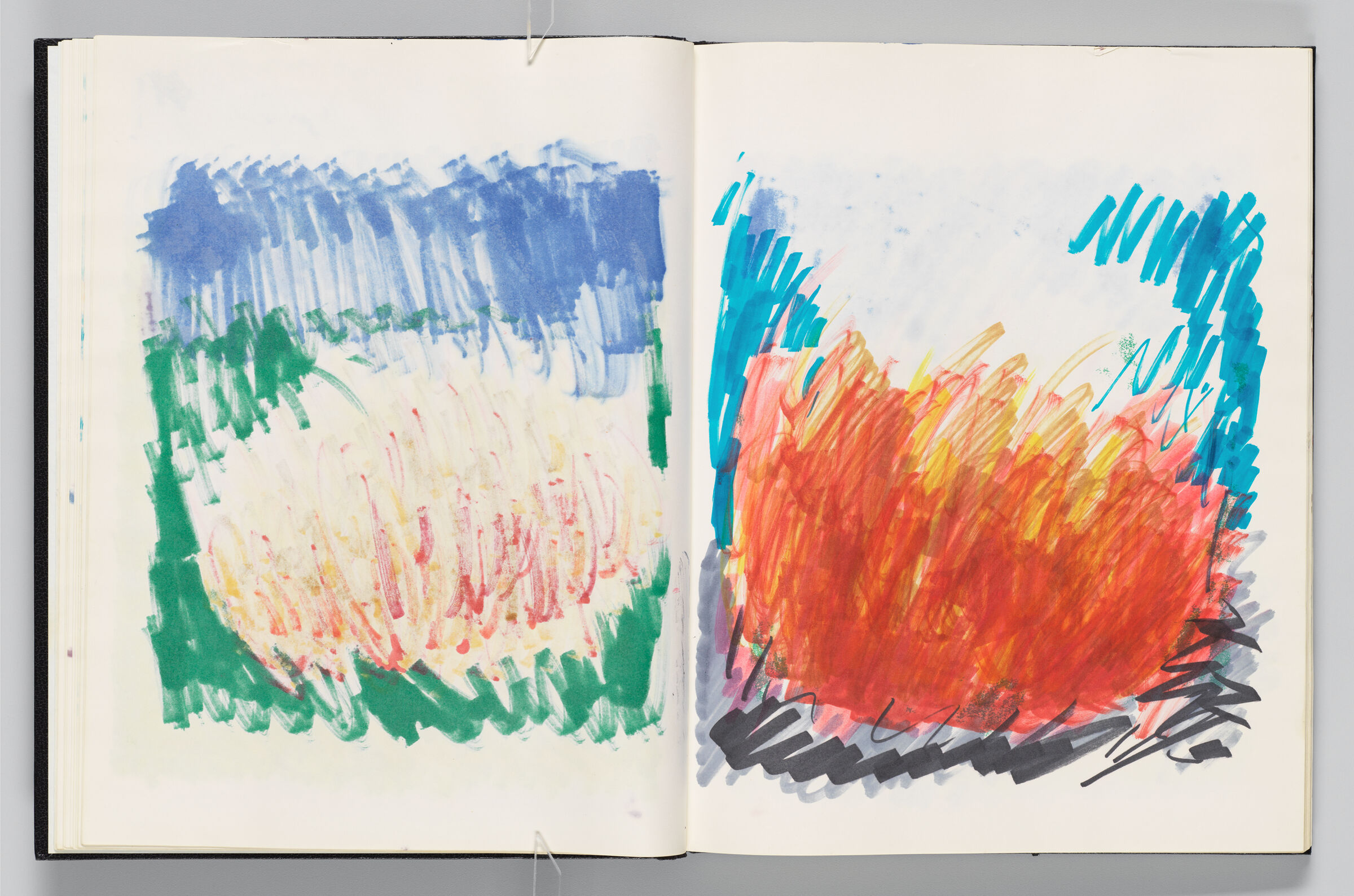 Untitled (Bleed-Through Of Previous Page, Left Page); Untitled (Abstract Sketch, Right Page)