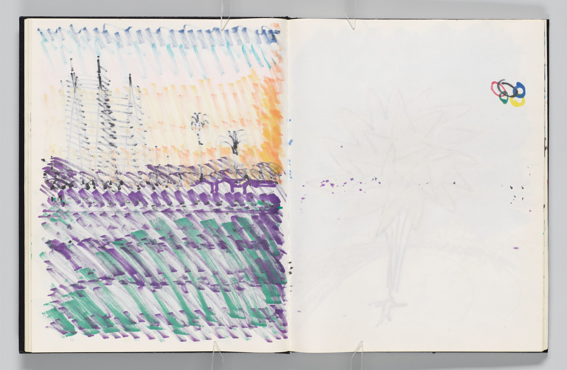 Untitled (Bleed-Through Of Previous Page, Left Page); Untitled (Bleed-Through Of Following Page And Color Transfer, Right Page)