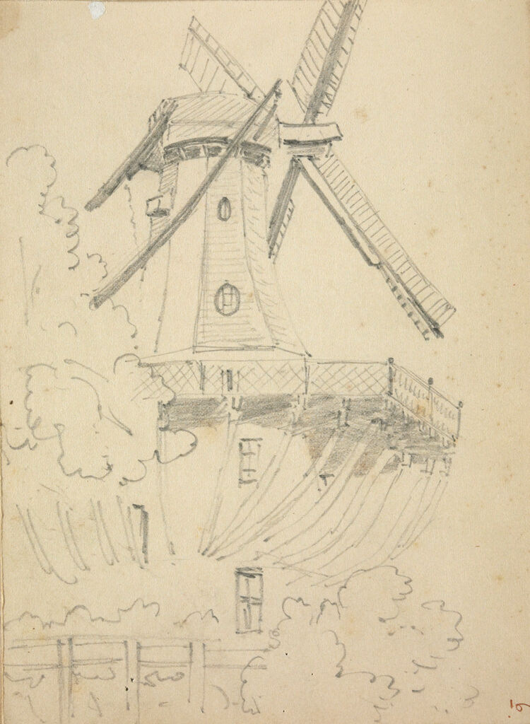 Windmill At Sanssouci; Verso: Landscape