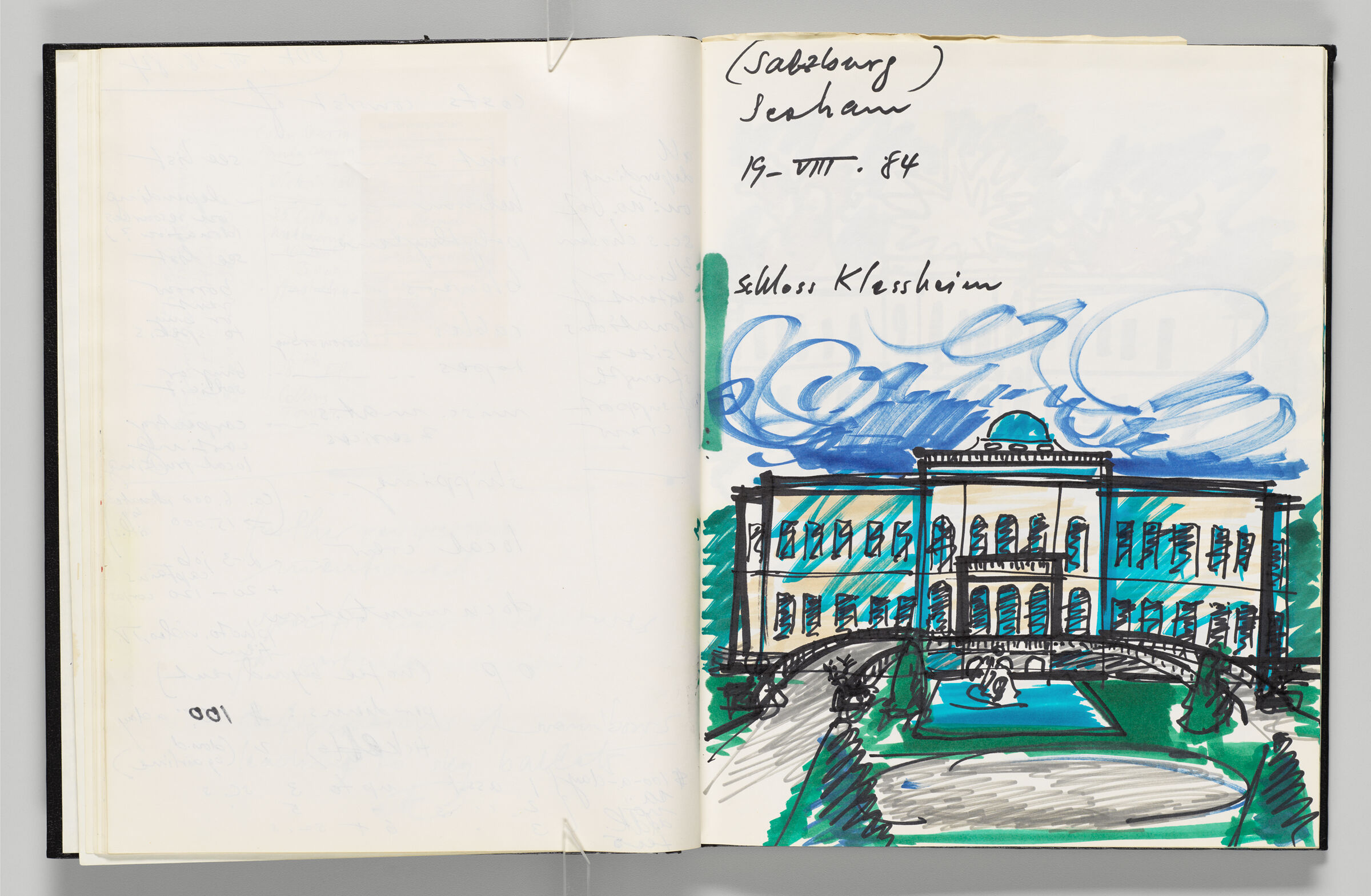 Untitled (Bleed-Through Of Previous Page, Left Page); Untitled (Schloss Klessheim, Right Page)