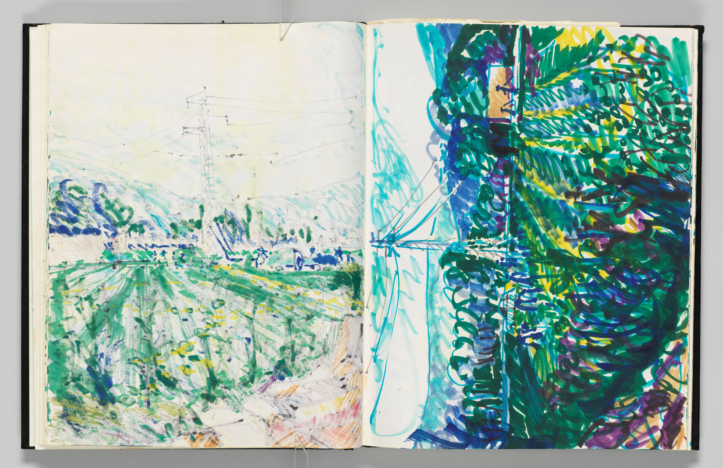 Untitled (Bleed-Through Of Previous Page, Left Page); Untitled (Landscape In France, Right Page)