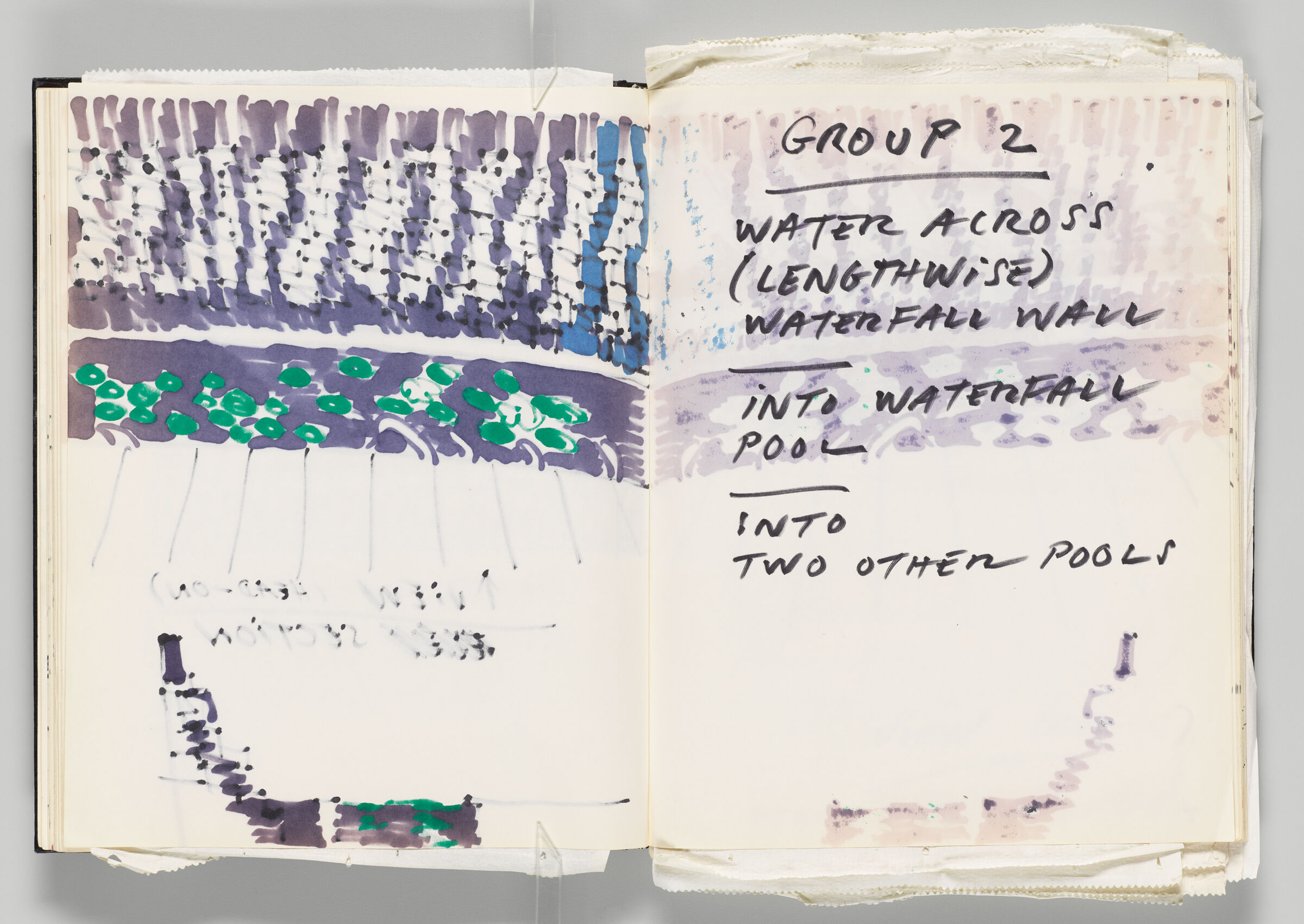 Untitled (Bleed-Through Of Previous Page, Left Page); Untitled (Design And Color Transfer, Right Page)