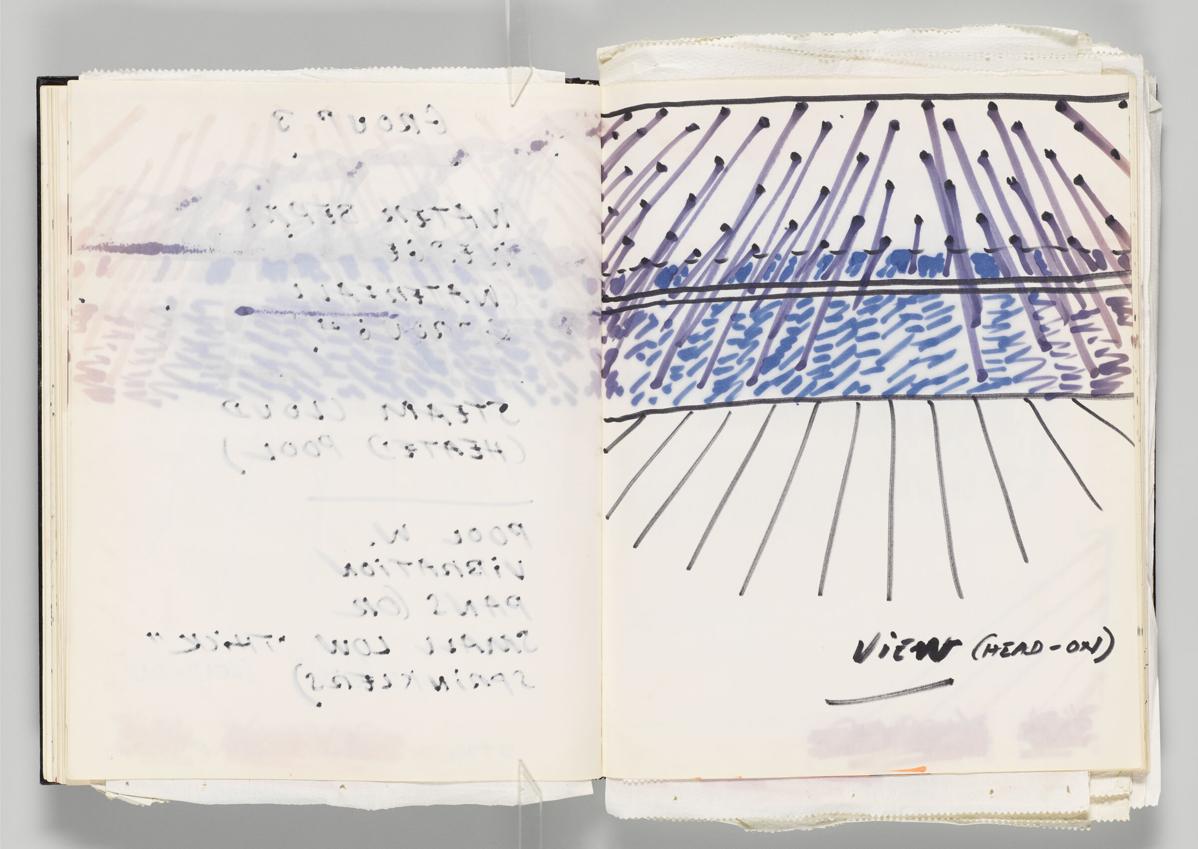 Untitled (Bleed-Through Of Previous Page And Color Transfer, Left Page); Untitled (Design And Color Transfer, Right Page)