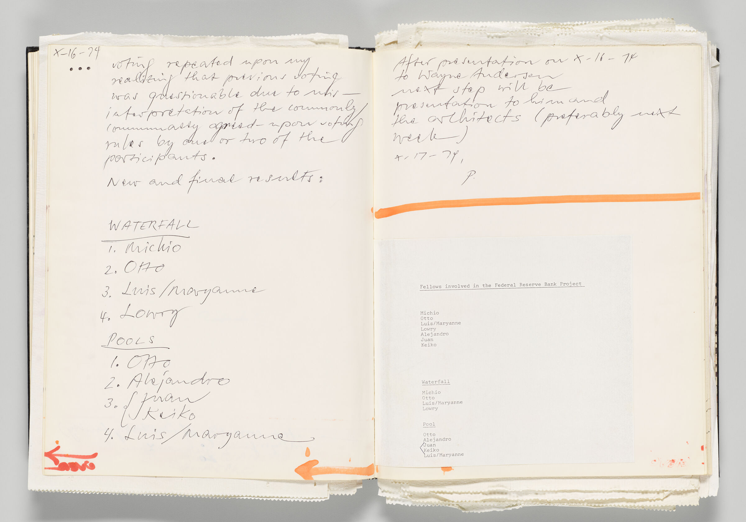 Untitled (Bleed-Through Of Previous Page And Notes,  Left Page); Untitled (Notes And Adhered Photocopy, Right Page)