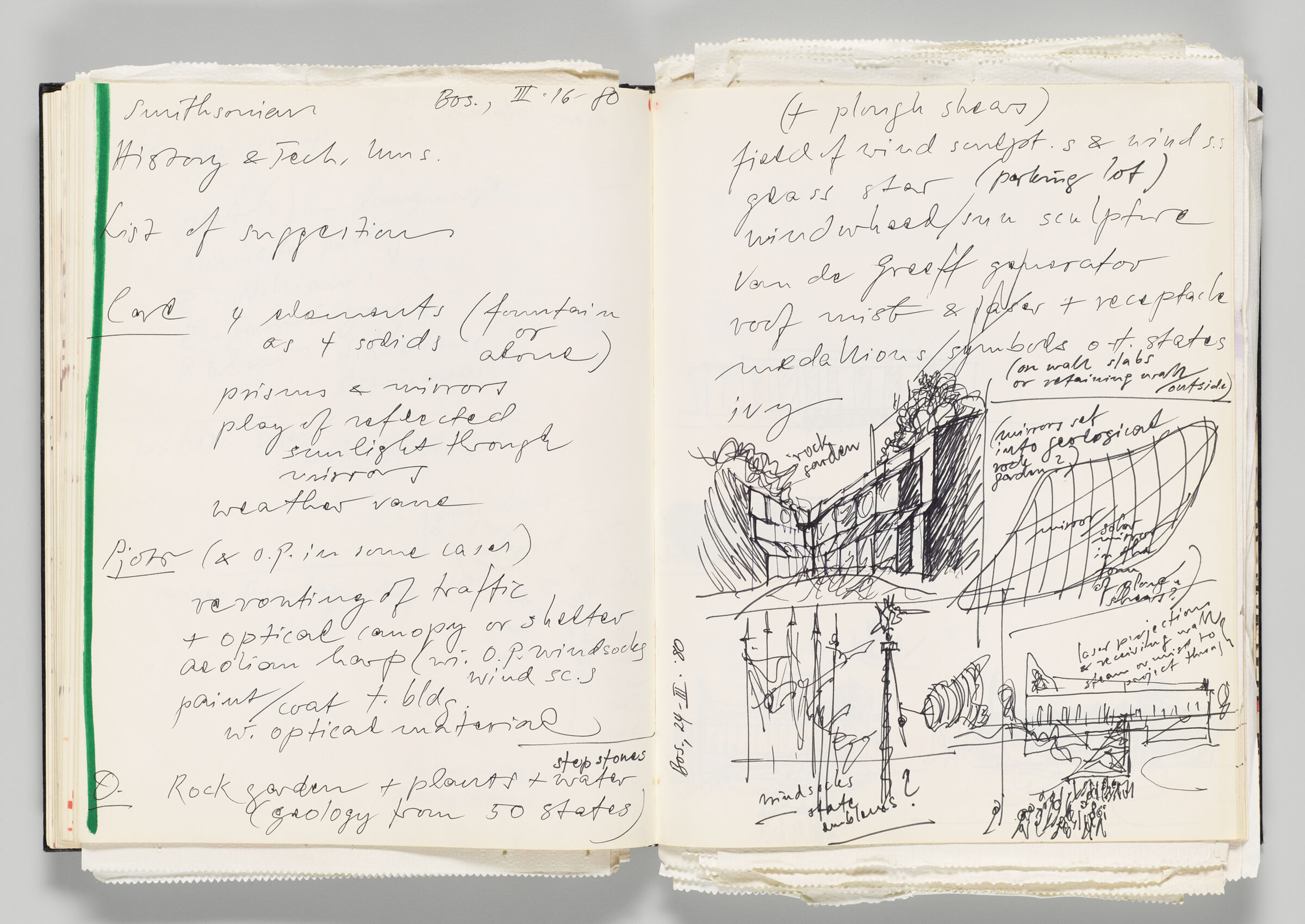 Untitled (Notes, Left Page); Untitled (Notes And Small Illustrations, Right Page)