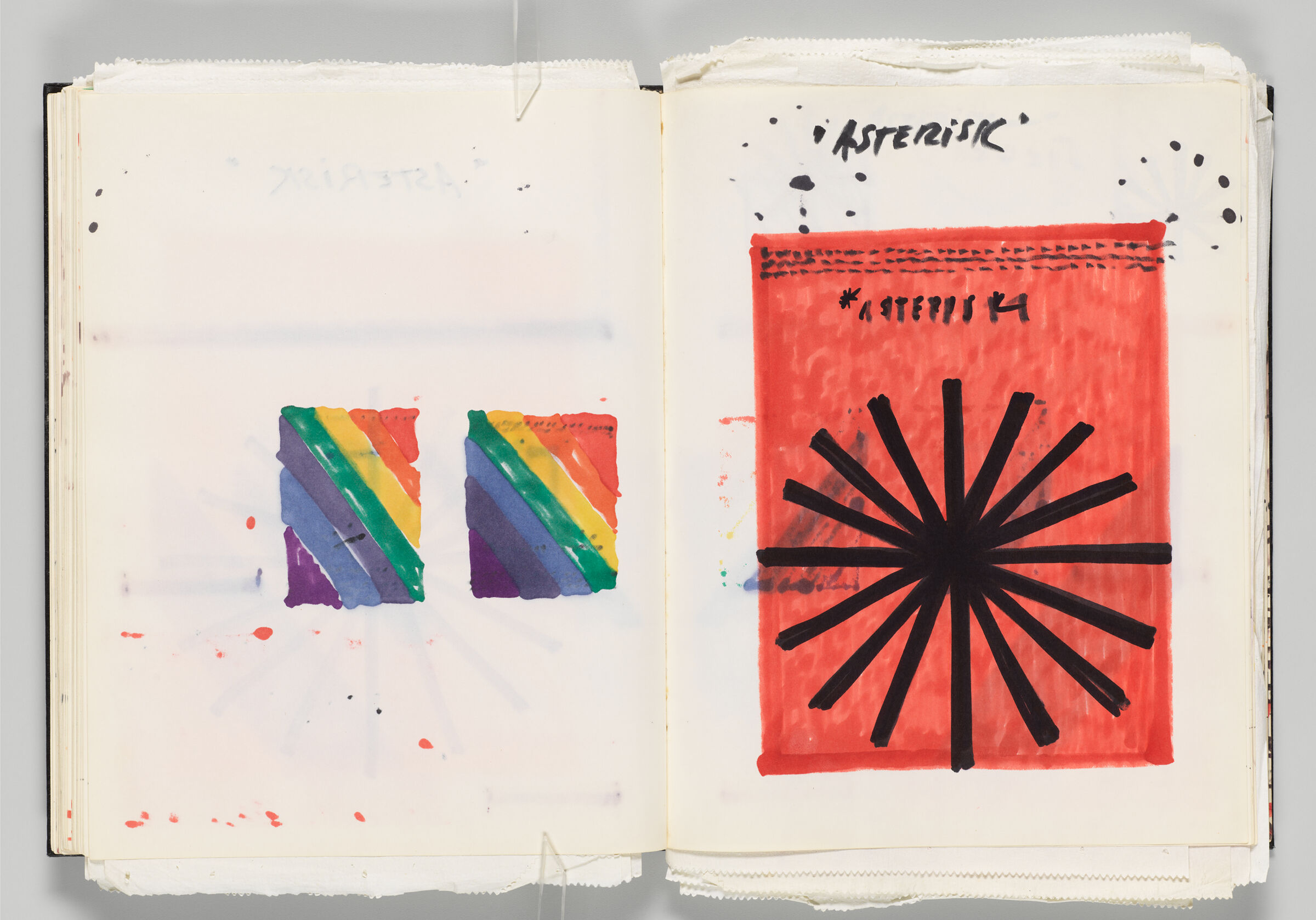 Untitled (Bleed-Through Of Previous Page, Left Page); Untitled (C.a.v.s. Poster Design, Right Page)