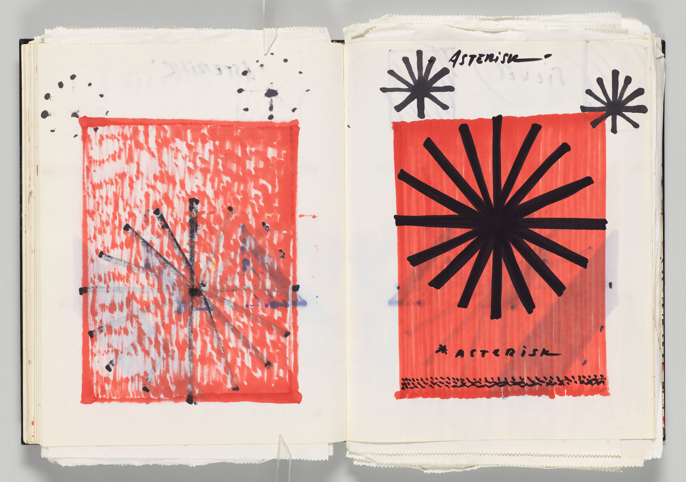 Untitled (Bleed-Through Of Previous Page, Left Page); Untitled (C.a.v.s. Poster Design, Right Page)