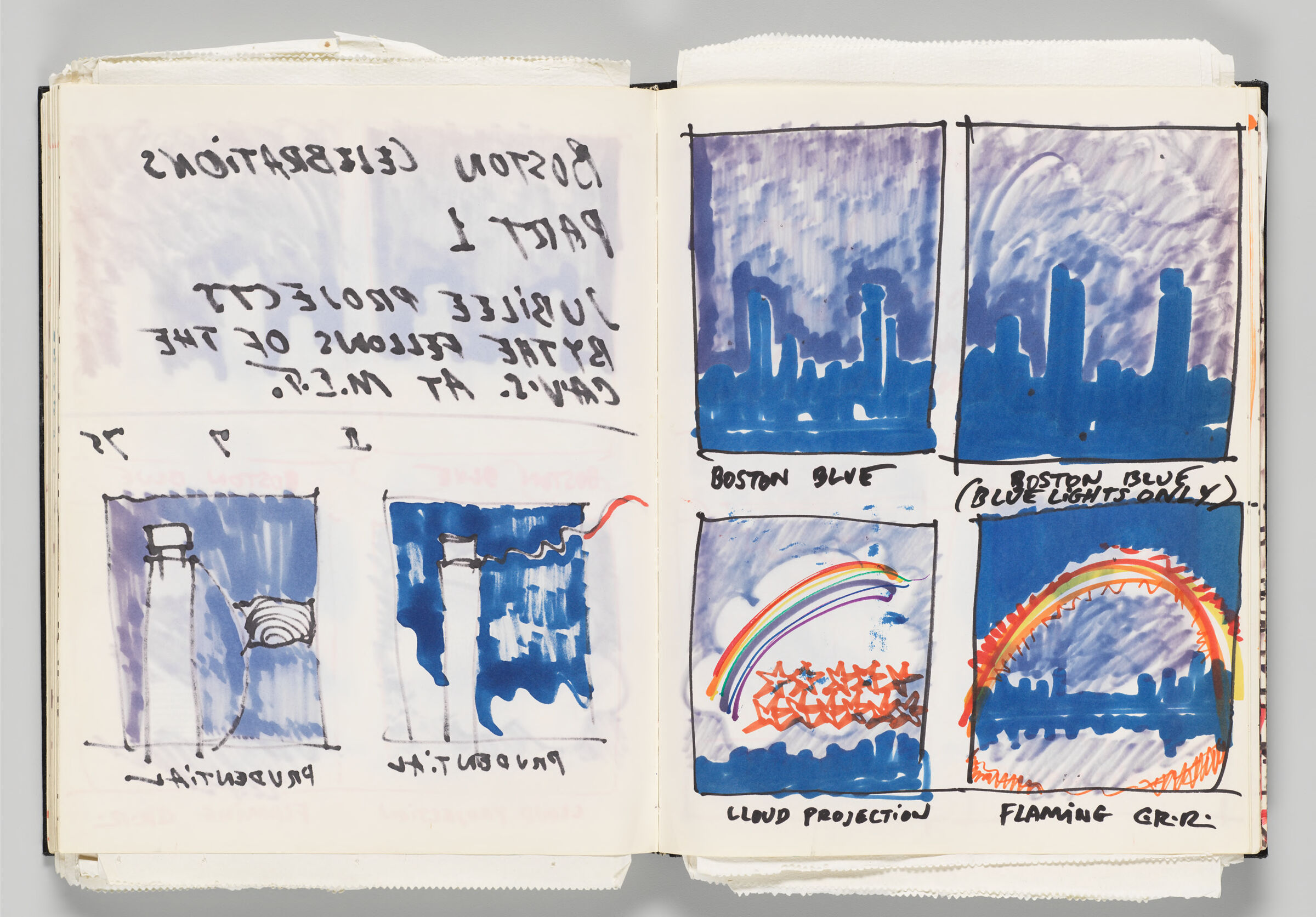 Untitled (Bleed-Through Of Previous Page, Left Page); Untitled (Jubilee Project Designs, Right Page)