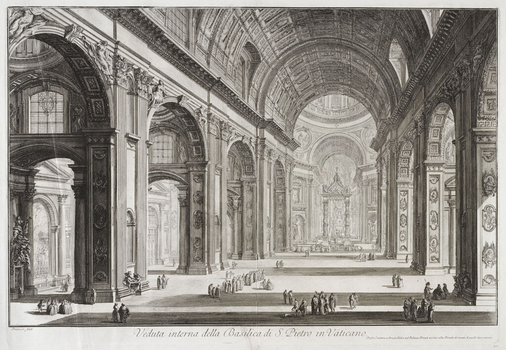 View Of The Interior Of The Basilica Of Saint Peter At The Vatican