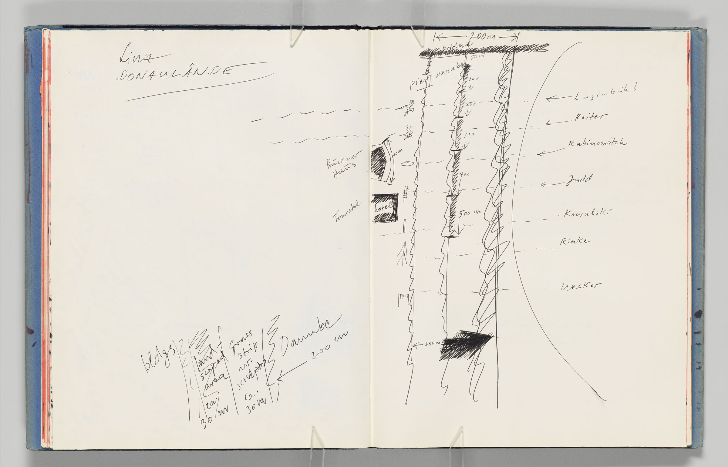 Untitled (Notes About Linz Project, Two-Page Spread)
