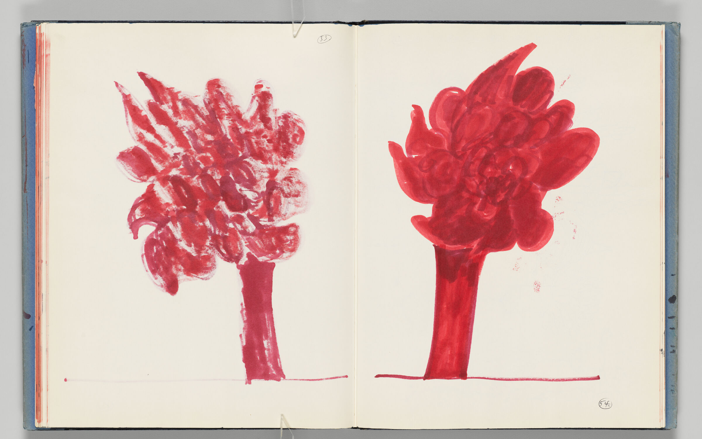 Untitled (Bleed-Through Of Previous Page With Page Number, Left Page); Untitled (Design For 