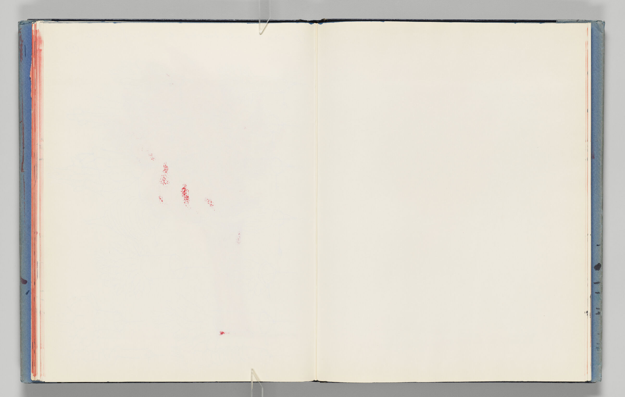Untitled (Blank With Stray Red Mark, Left Page); Untitled (Blank, Right Page)