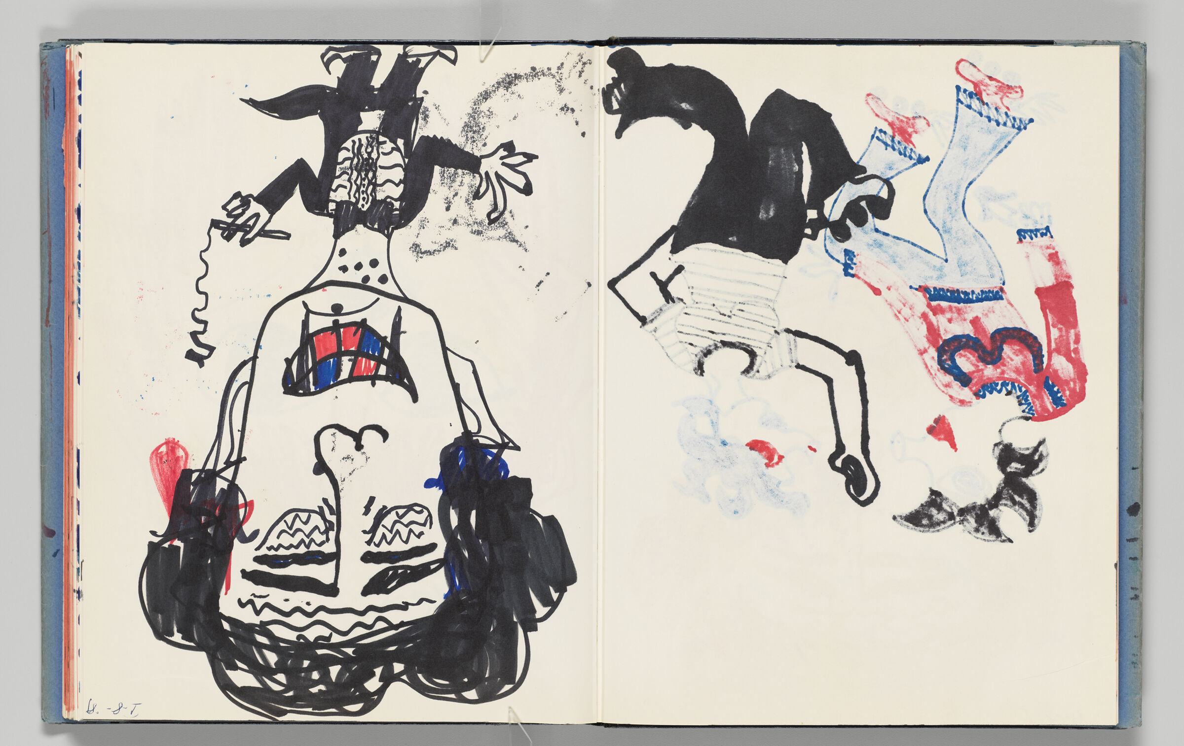 Untitled (Sketch By Artist's Daughter, Left Page); Untitled (Bleed-Through, Right Page)