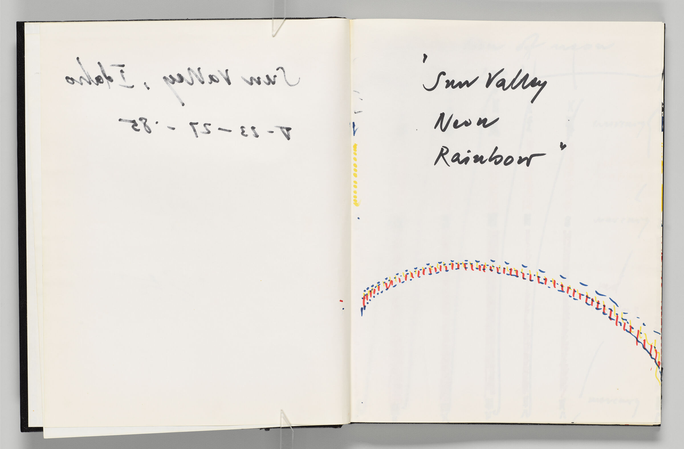 Untitled (Bleed-Through Of Previous Page, Left Page); Untitled (Note With 