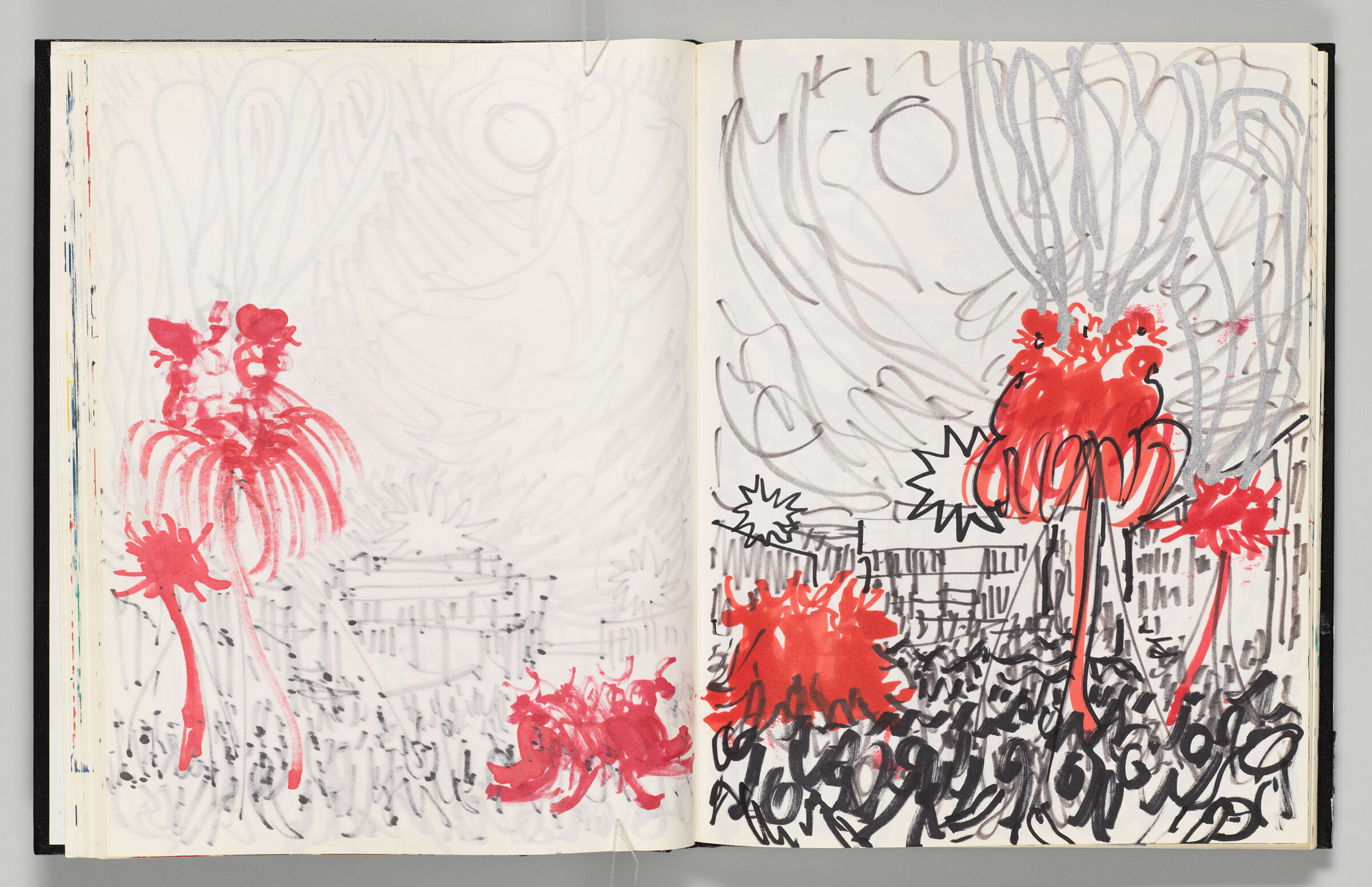 Untitled (Bleed-Through Of Previous Page, Left Page); Untitled (First Night 