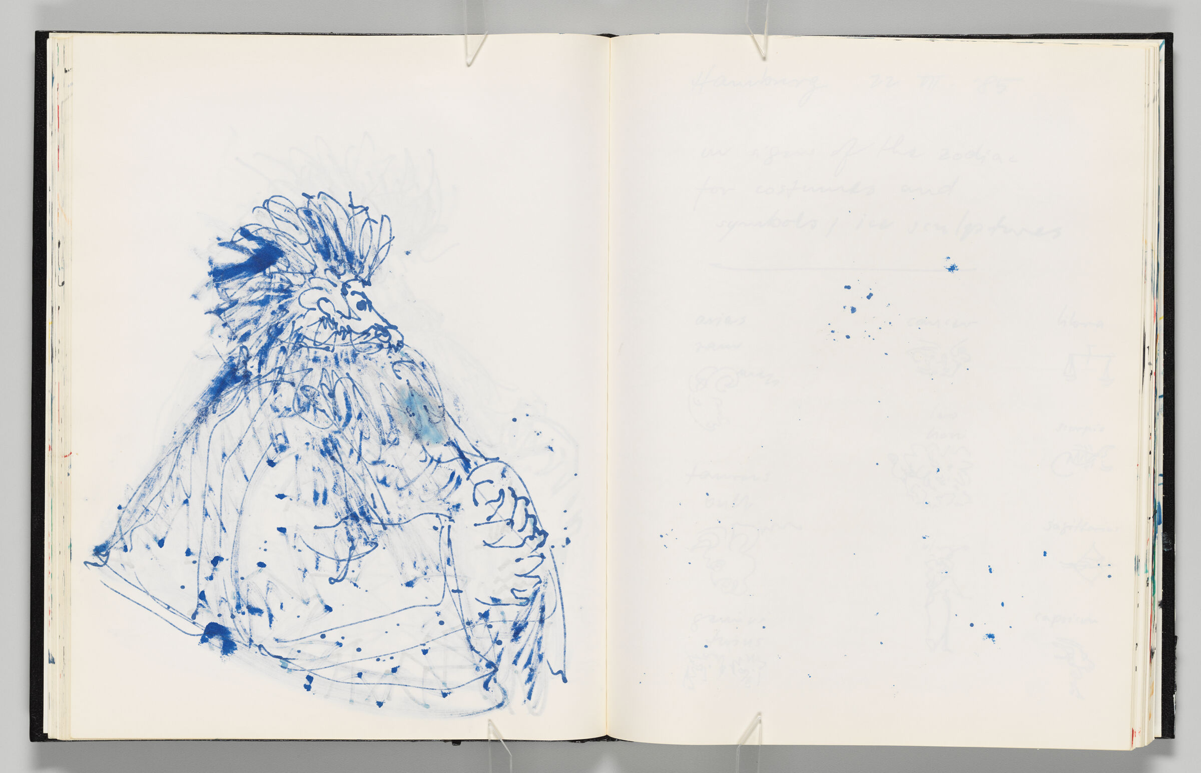Untitled (Bleed-Through Of Previous Page, Left Page); Untitled (Blank With Color Transfer Marks, Right Page)