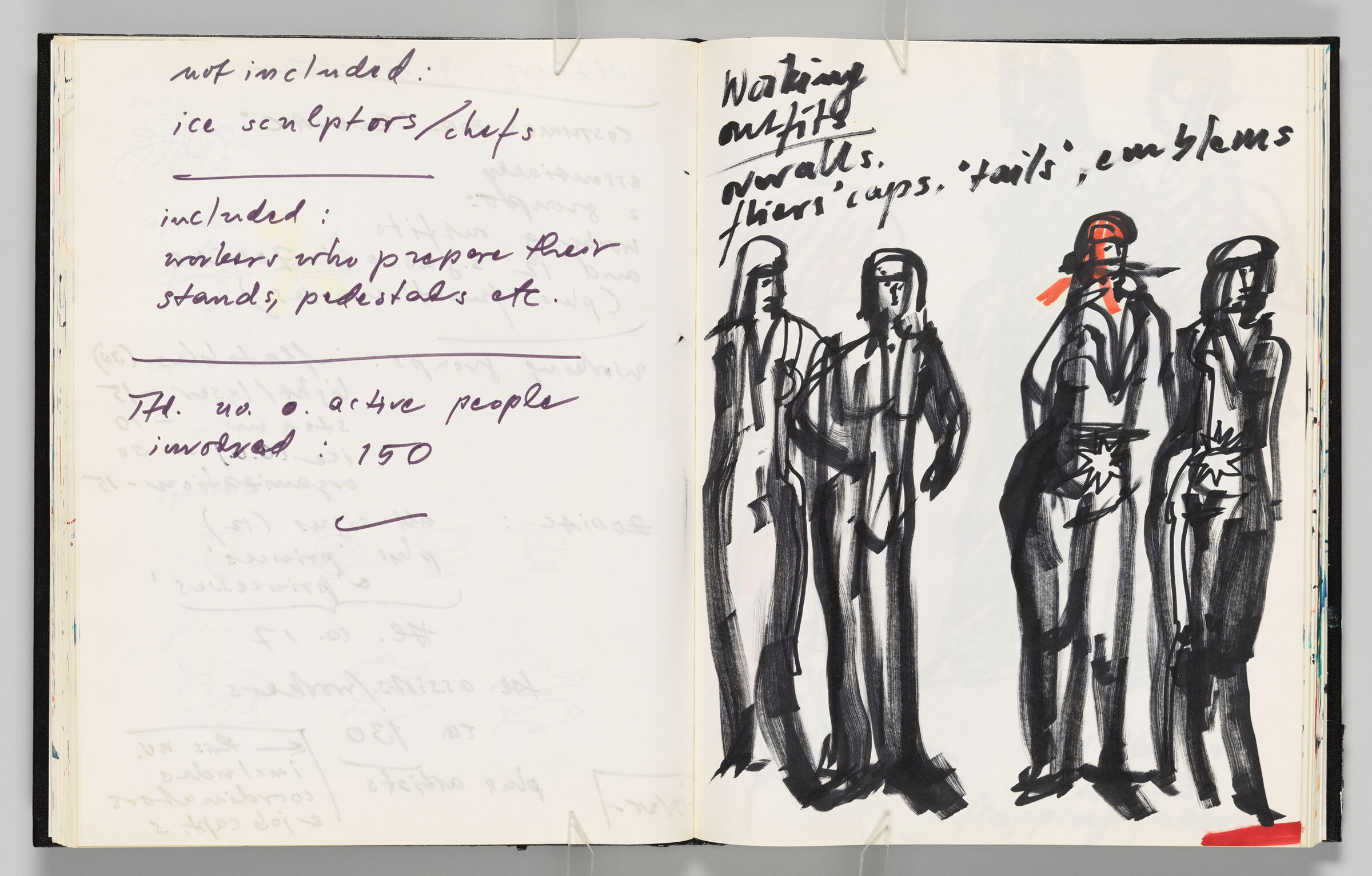 Untitled (Notes And Bleed-Through Of Previous Page, Left Page); Untitled (