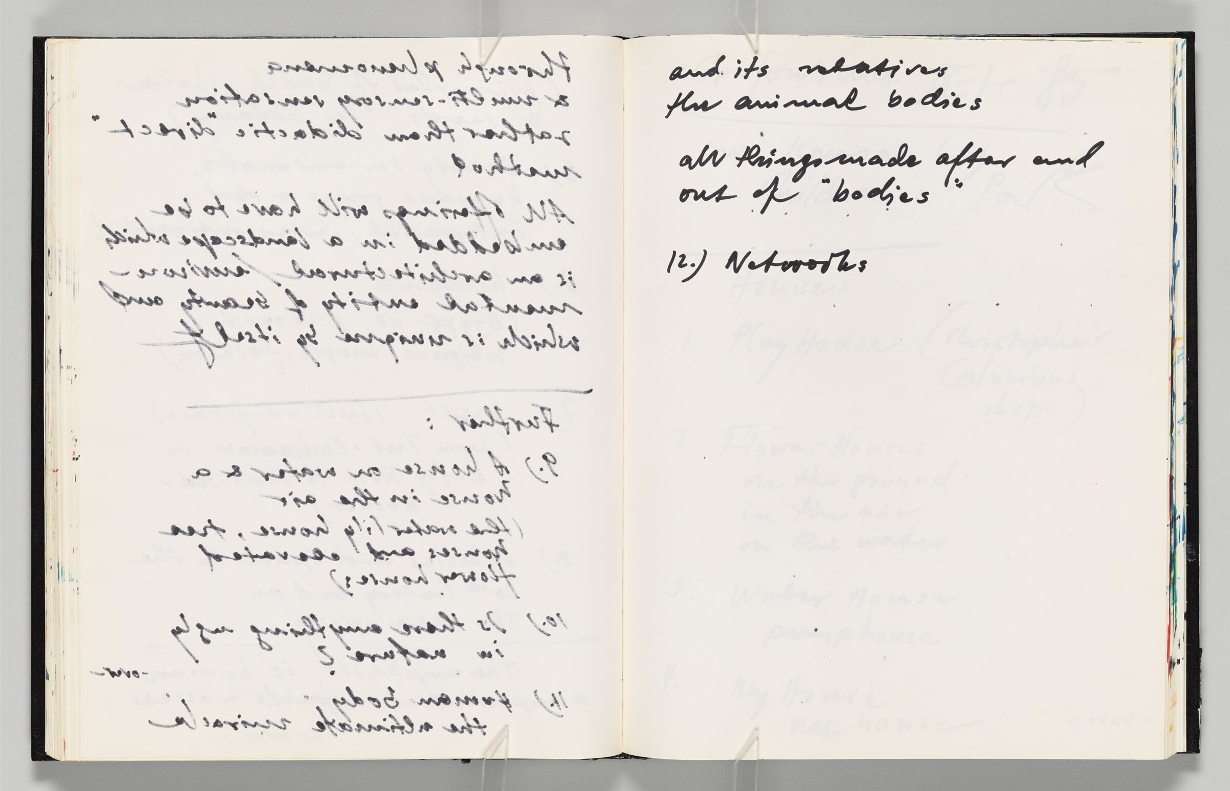 Untitled (Bleed-Through Of Previous Page, Left Page); Untitled (Notes On Kansas City Project, Right Page)
