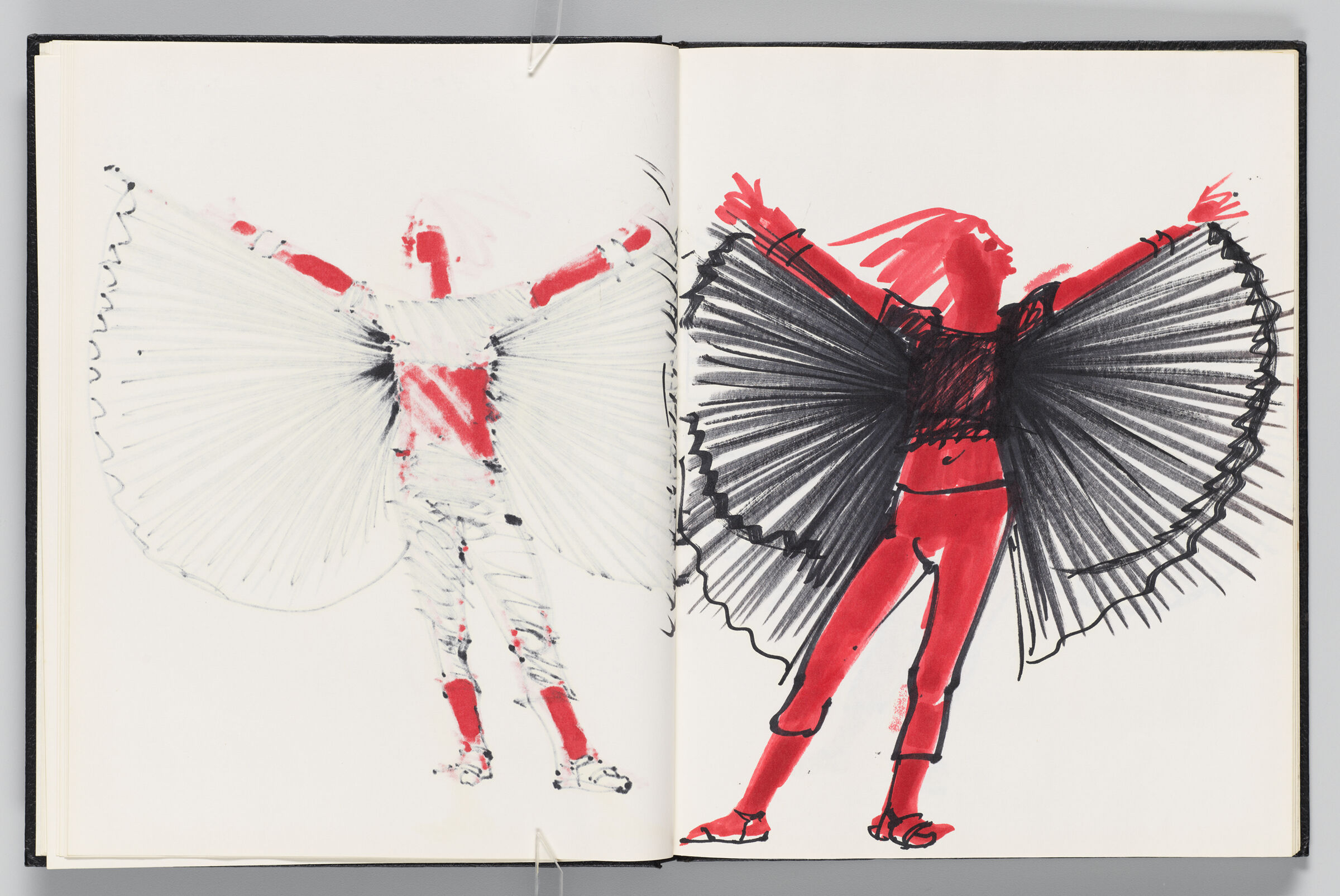 Untitled (Bleed-Through Of Previous Page And Icarus Costume, Two-Page Spread)