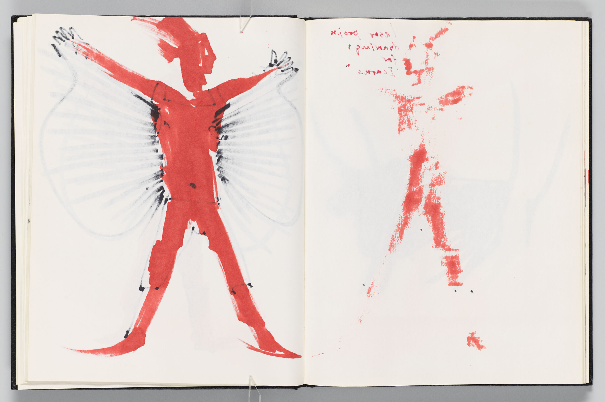 Untitled (Bleed-Through Of Previous Page, Left Page); Untitled (Color Transfer And Bleed-Through Of Following Page, Right Page)