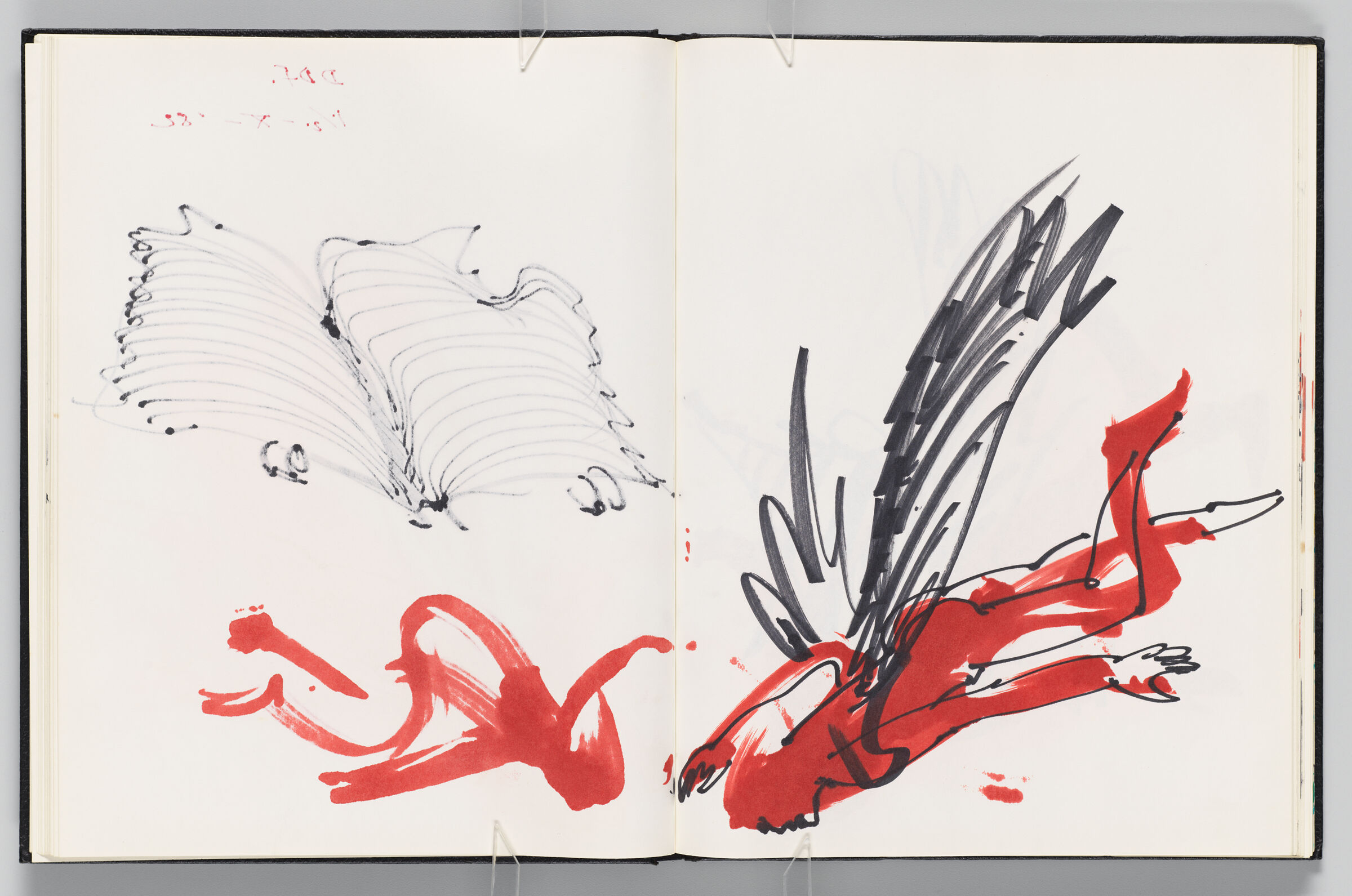 Untitled (Bleed-Through Of Previous Page, Left Page); Untitled (Fall Of Icaraus, Right Page)
