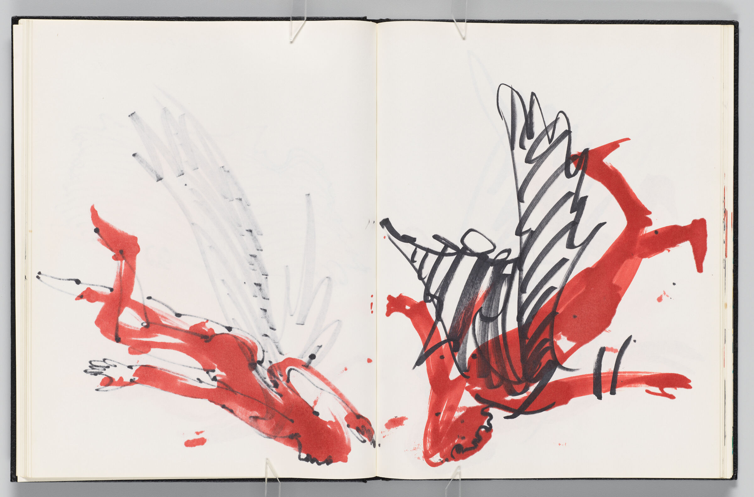 Untitled (Bleed-Through Of Previous Page, Left Page); Untitled (Fall Of Icaraus, Right Page)