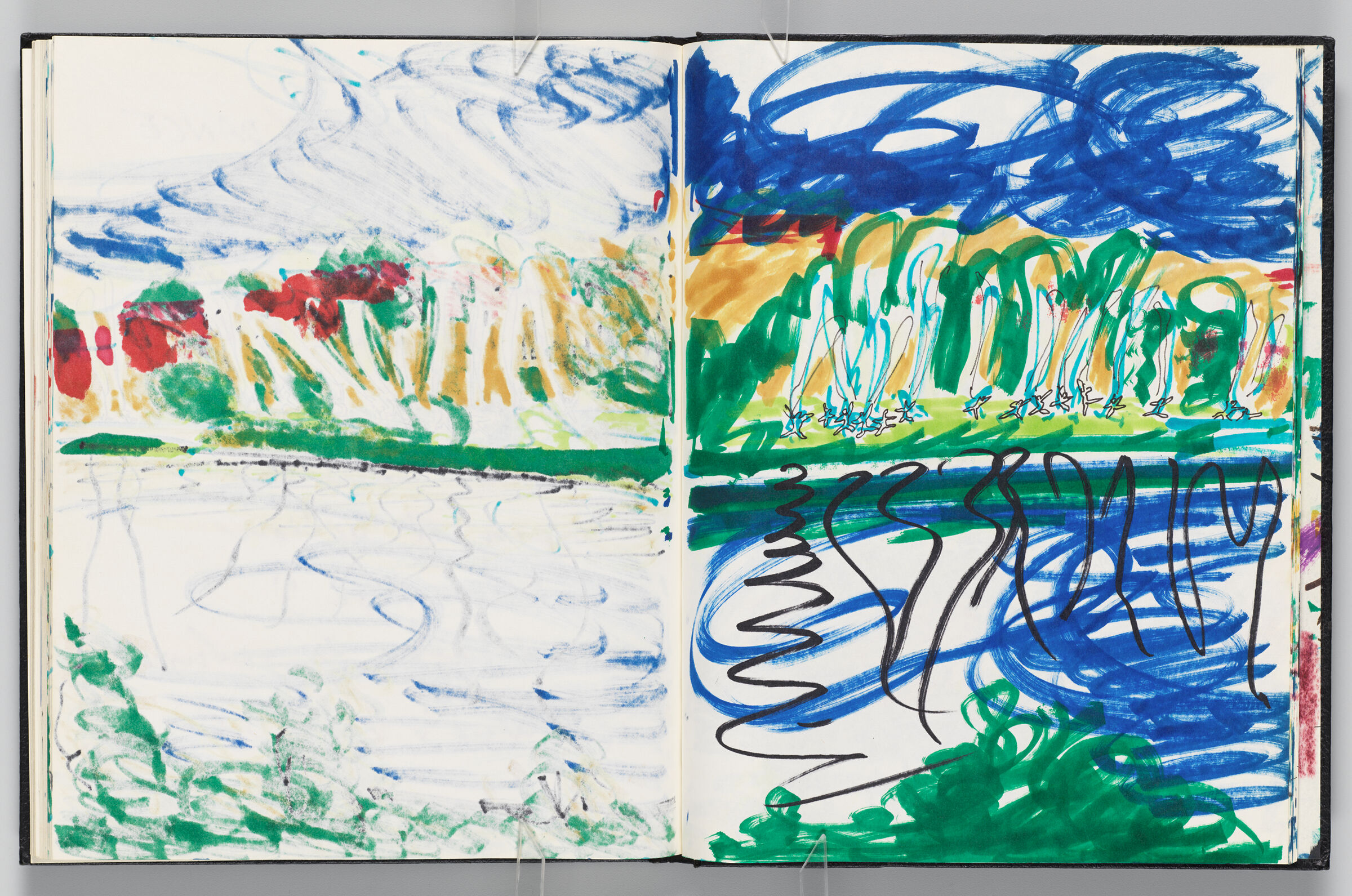 Untitled (Bleed-Through Of Previous Page, Left Page); Untitled (Scene From 