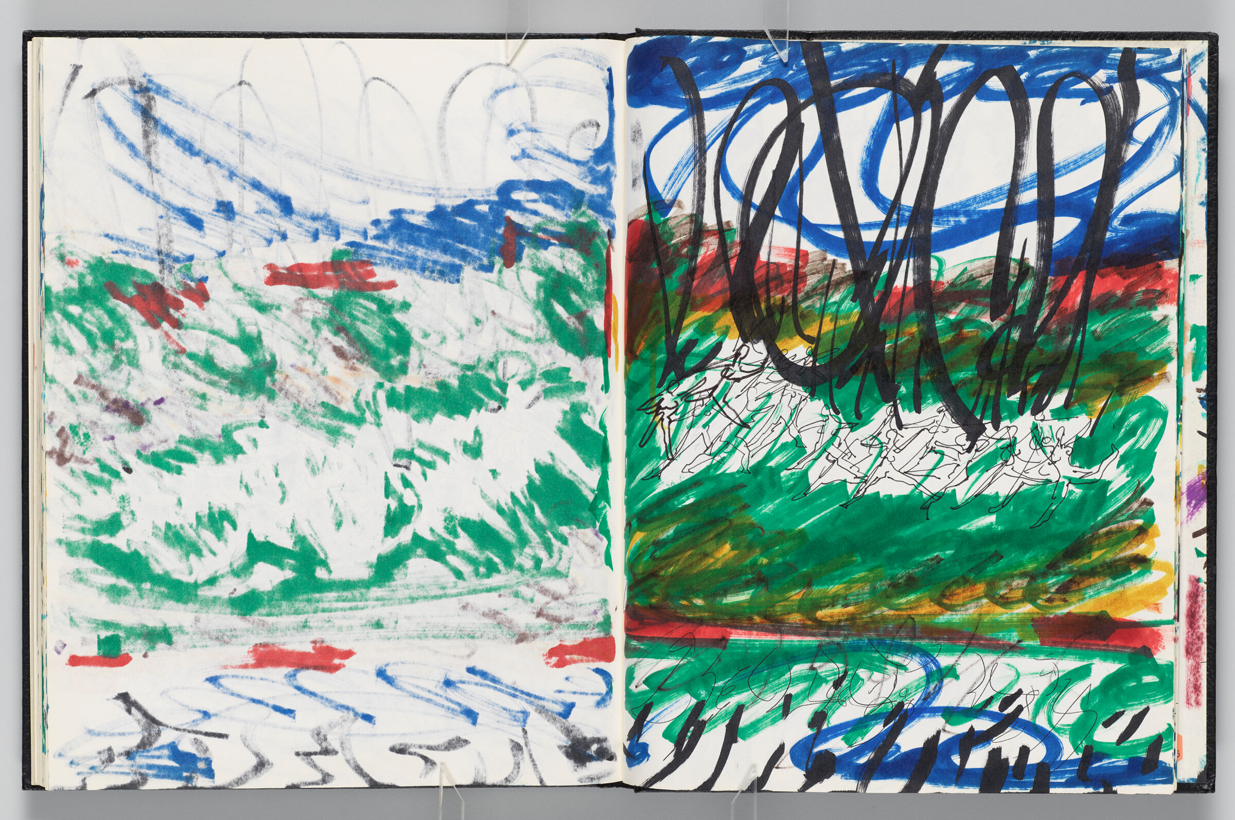 Untitled (Bleed-Through Of Previous Page, Left Page); Untitled (Scene From 