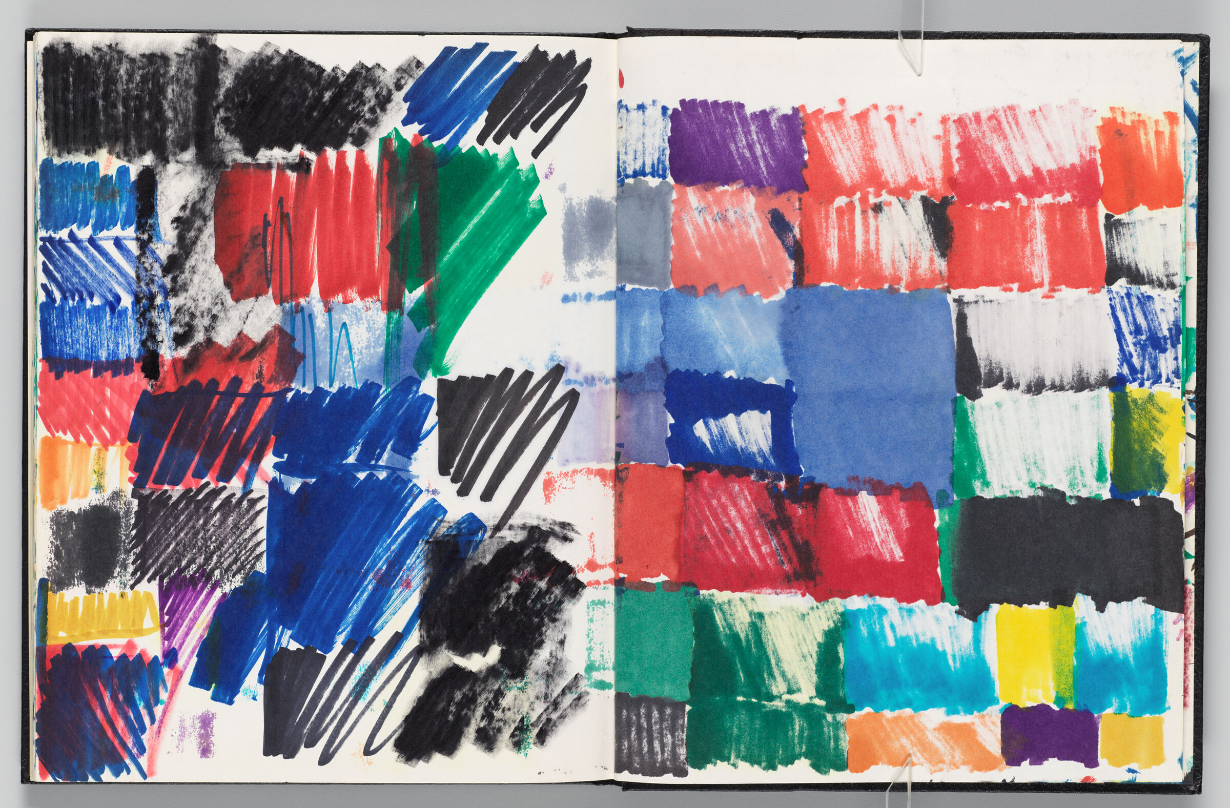 Untitled (Marker Test, Left Page); Untitled (Bleed-Through Of Following Page, Right Page)