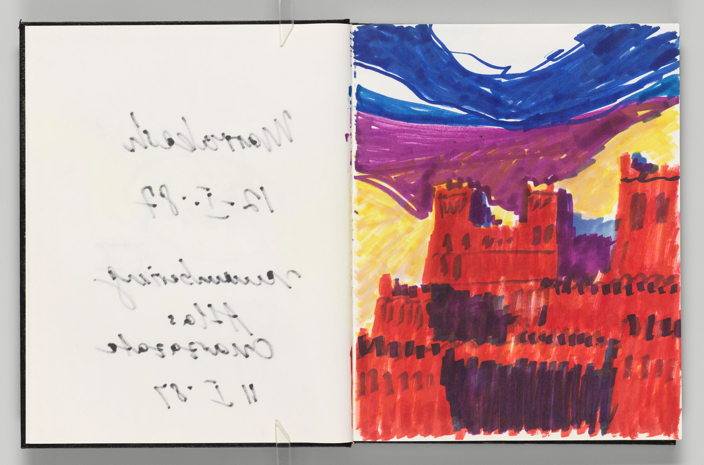 Untitled (Bleed-Through Of Previous Page, Left Page); Untitled (View Of Ouarzazate, Right Page)
