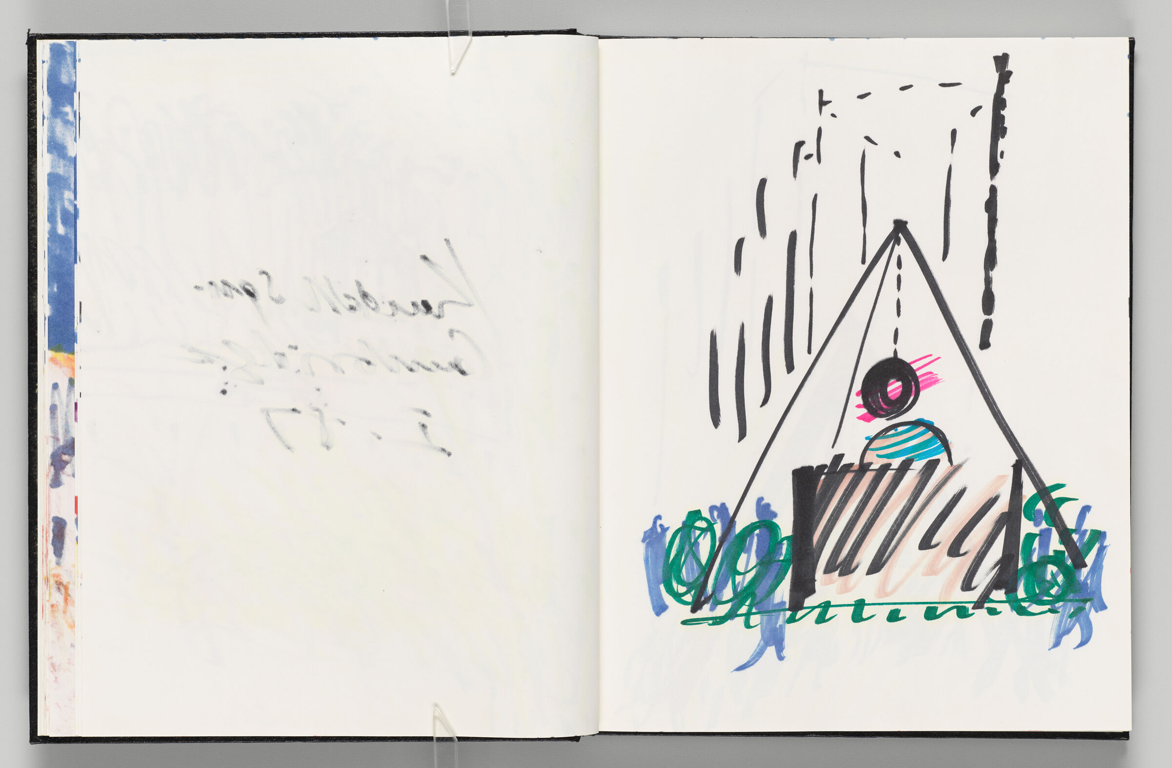 Untitled (Bleed-Through Of Previous Page, Left Page); Untitled (Design For Light Work, Right Page)