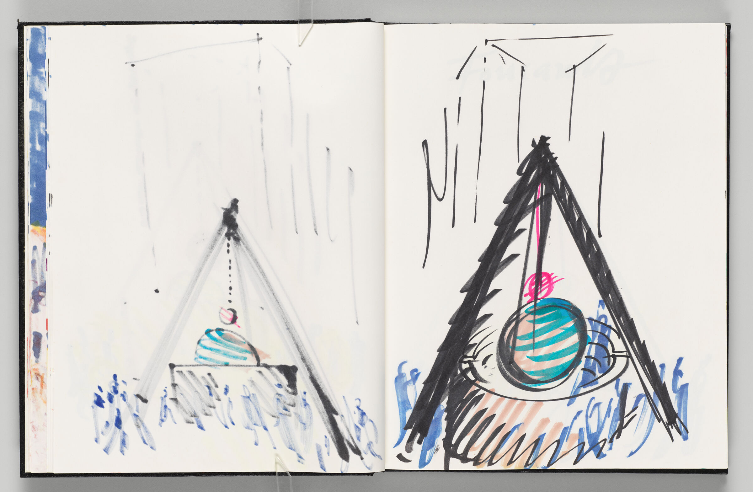 Untitled (Bleed-Through Of Previous Page, Left Page); Untitled (Design For Light Work, Right Page)