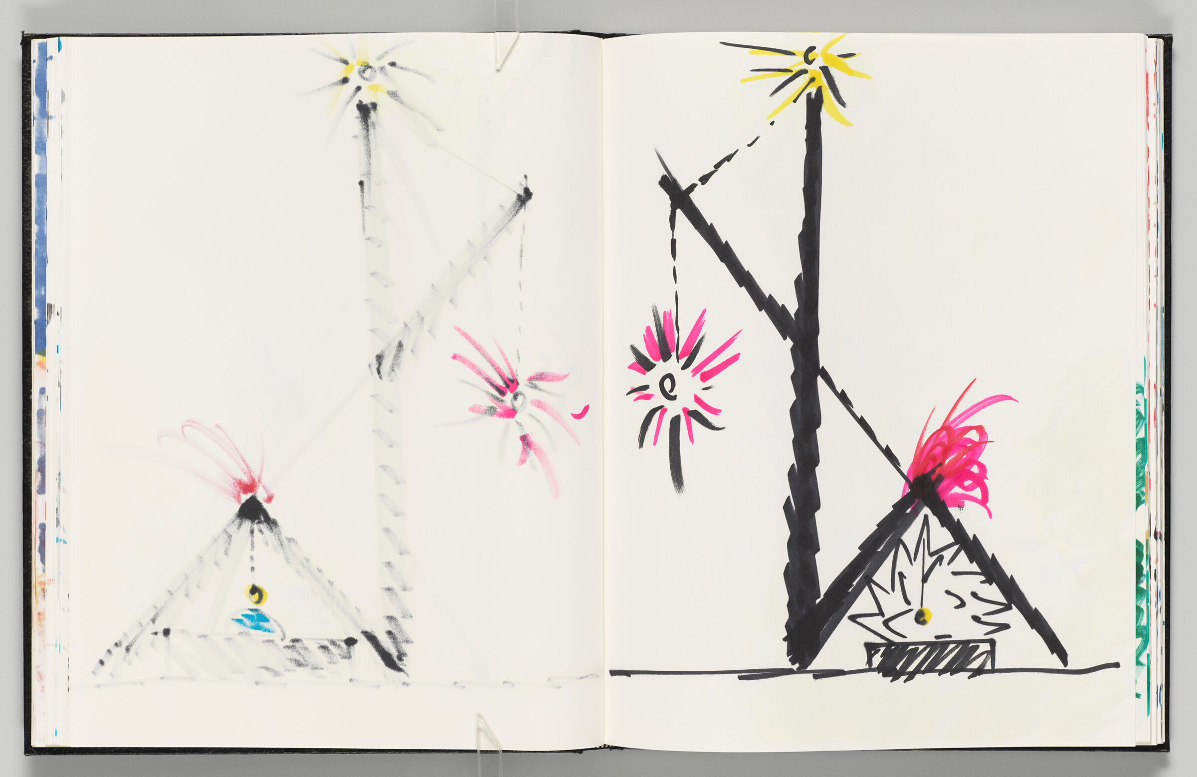 Untitled (Bleed-Through Of Previous Page, Left Page); Untitled (Sculpture Design, Right Page)