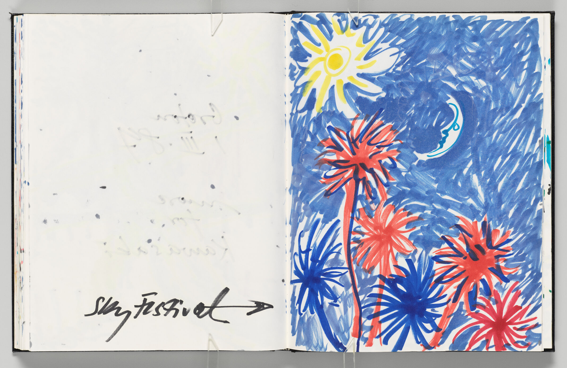 Untitled (Note With Bleed-Through Of Previous Page, Left Page); Untitled (Design For Kawasaki 
