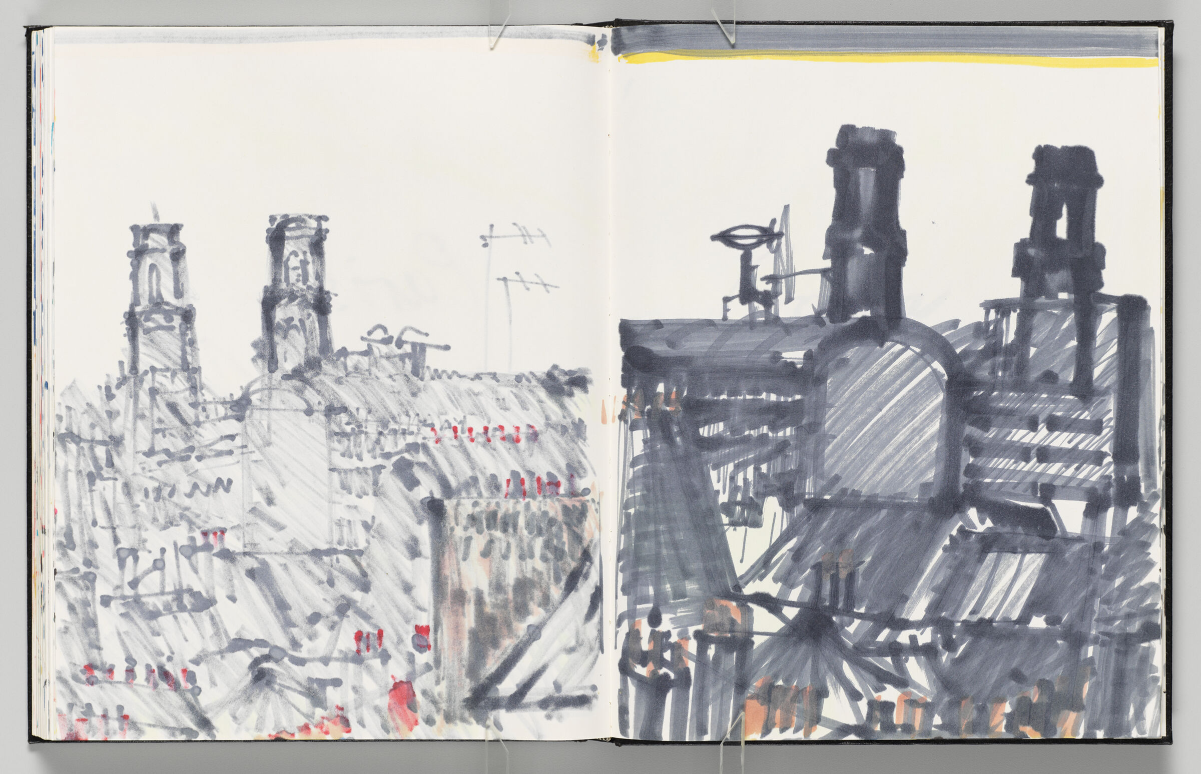 Untitled (Bleed-Through Of Previous Page, Left Page); Untitled (View Of Paris, Right Page)