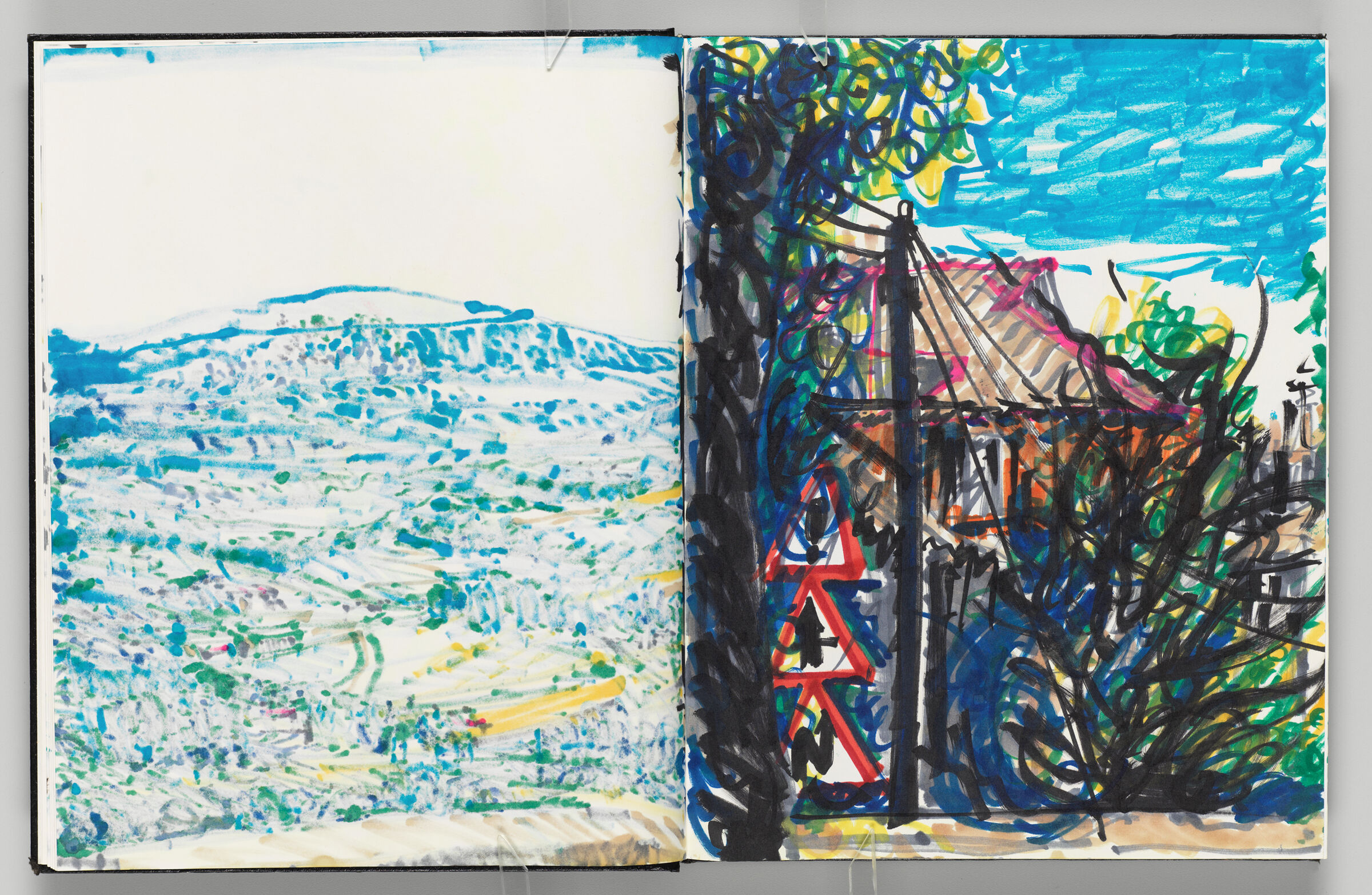 Untitled (Bleed-Through Of Previous Page, Left Page); Untitled (View Of Lacoste, Right Page)