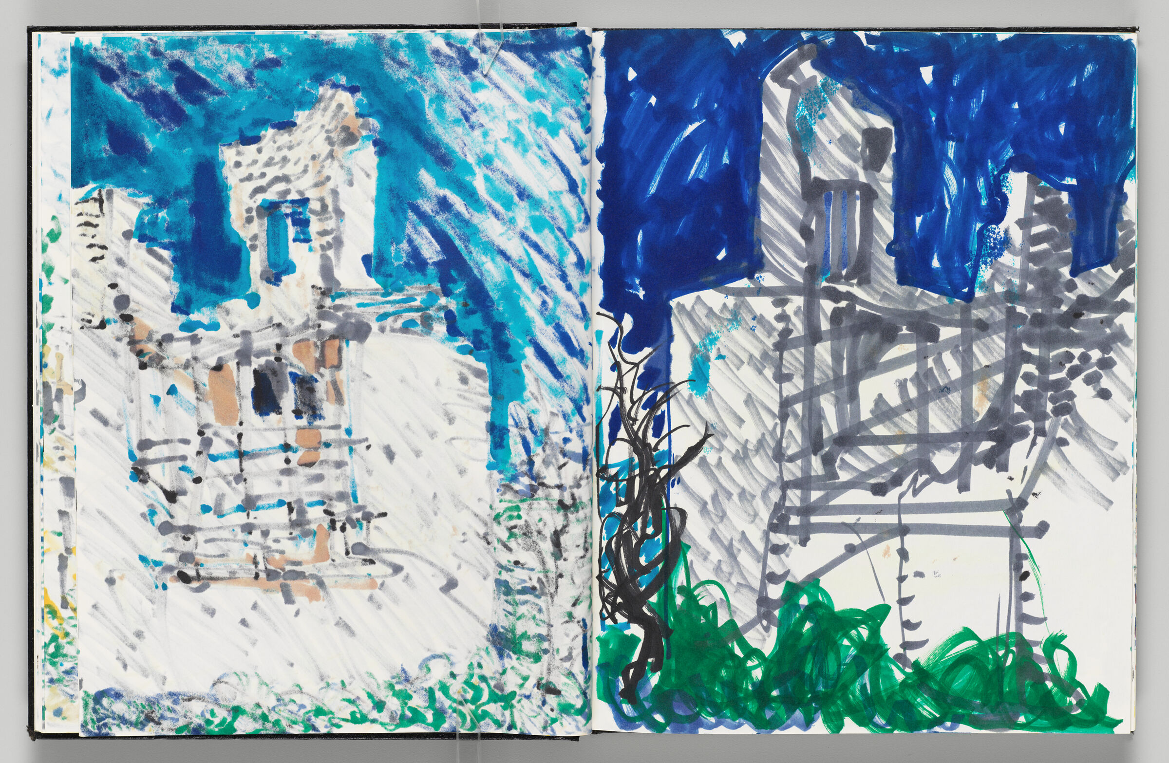 Untitled (Bleed-Through Of Previous Page, Left Page); Untitled (Château De Lacoste, Right Page)