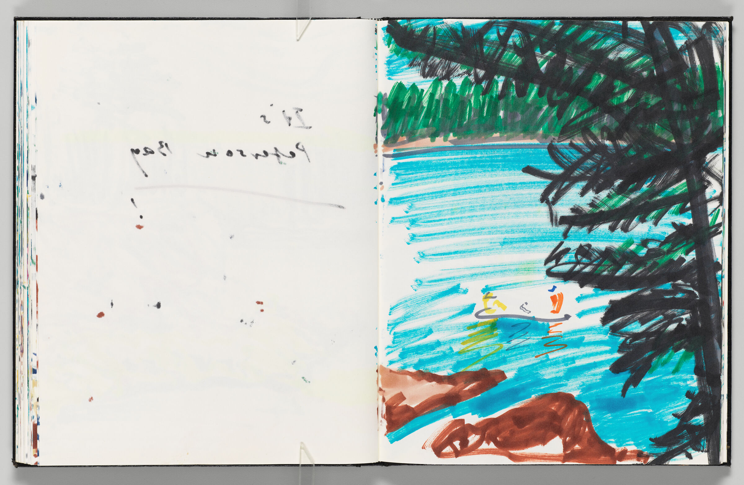 Untitled (Bleed-Through Of Previous Page, Left Page); Untitled (View Of Bay In Alabama, Right Page)