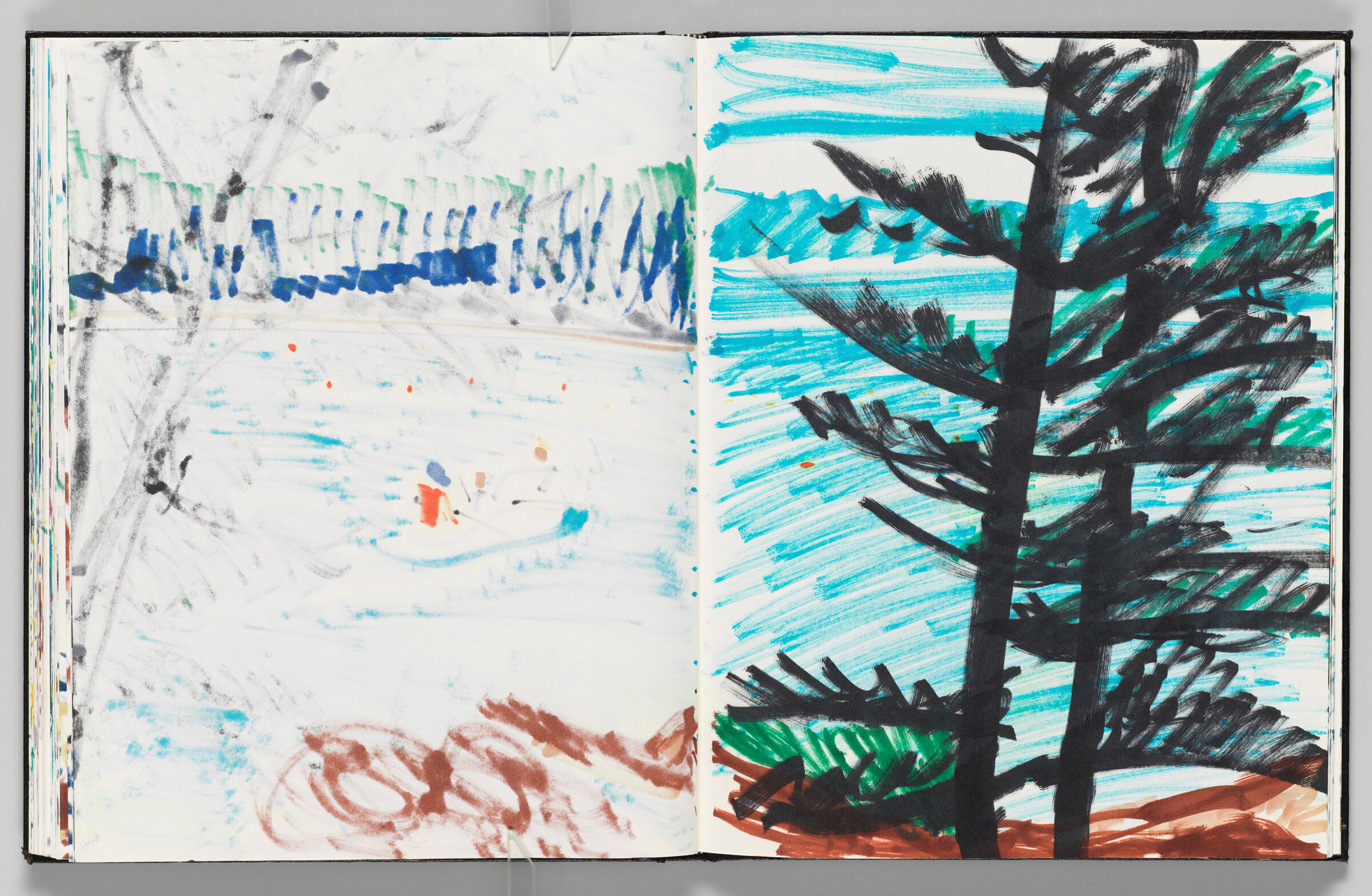 Untitled (Bleed-Through Of Previous Page, Left Page); Untitled (View Of Bay In Alabama, Right Page)