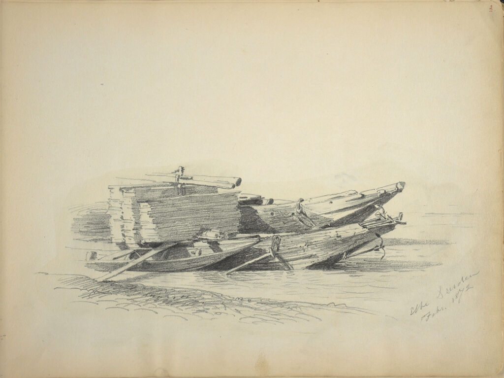 Sketch Of Small Boats