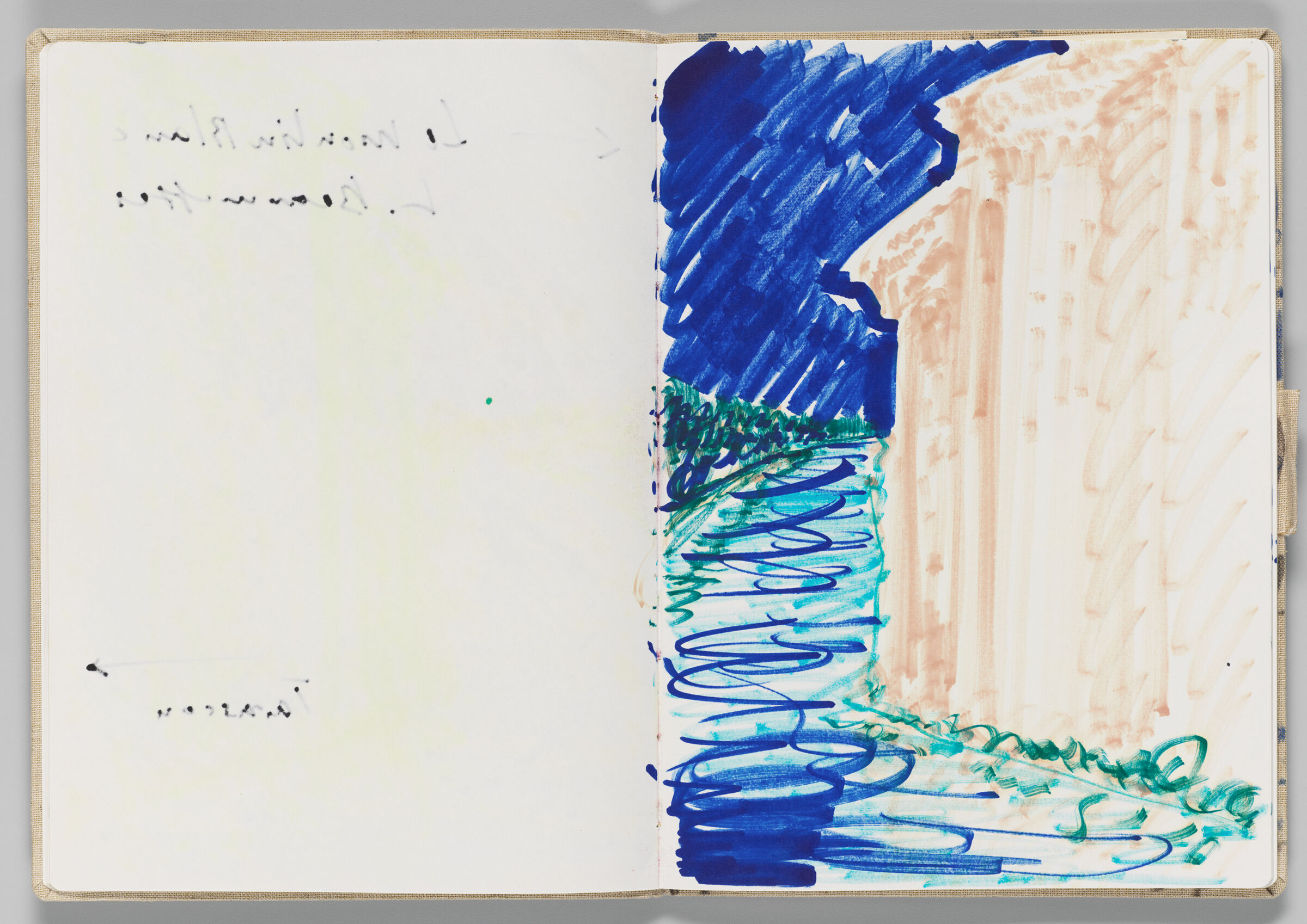 Untitled (Bleed-Through Of Previous Page, Left Page); Untitled (Tarascon Castle On The Rhône, France, Right Page)