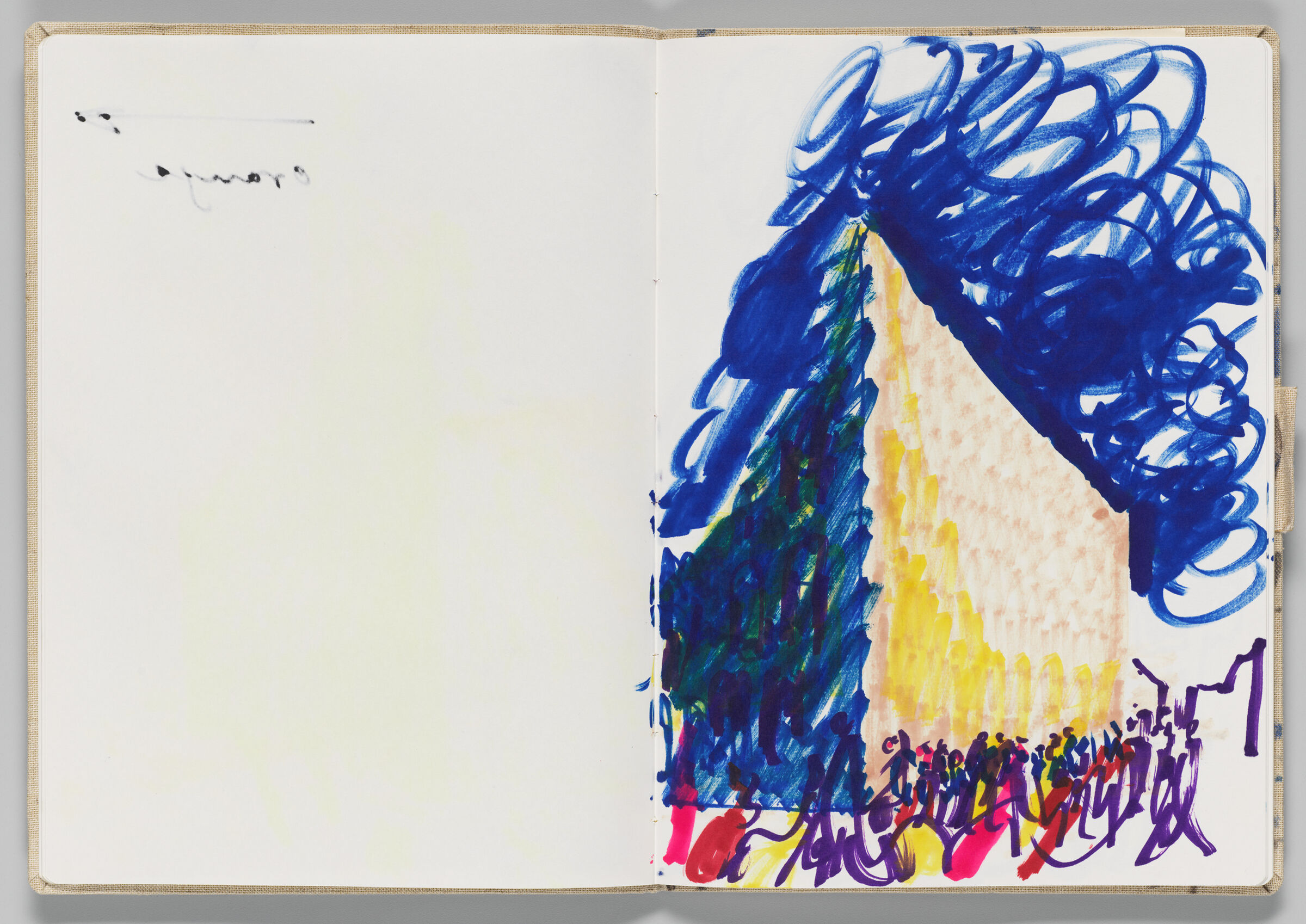 Untitled (Bleed-Through Of Previous Page, Left Page); Untitled (Orange, France, Right Page)