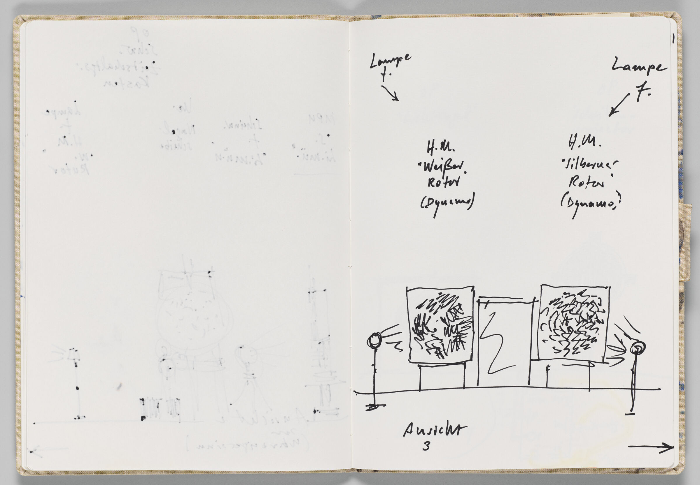 Untitled (Bleed-Through Of Previous Page, Left Page); Untitled (Designs For 