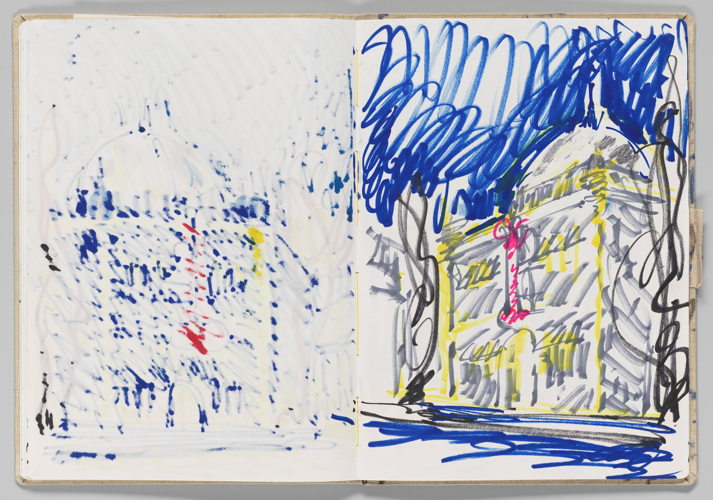 Untitled (Bleed-Through Of Previous Page, Left Page); Untitled (Palace Hotel In Eureka Springs, Right Page)