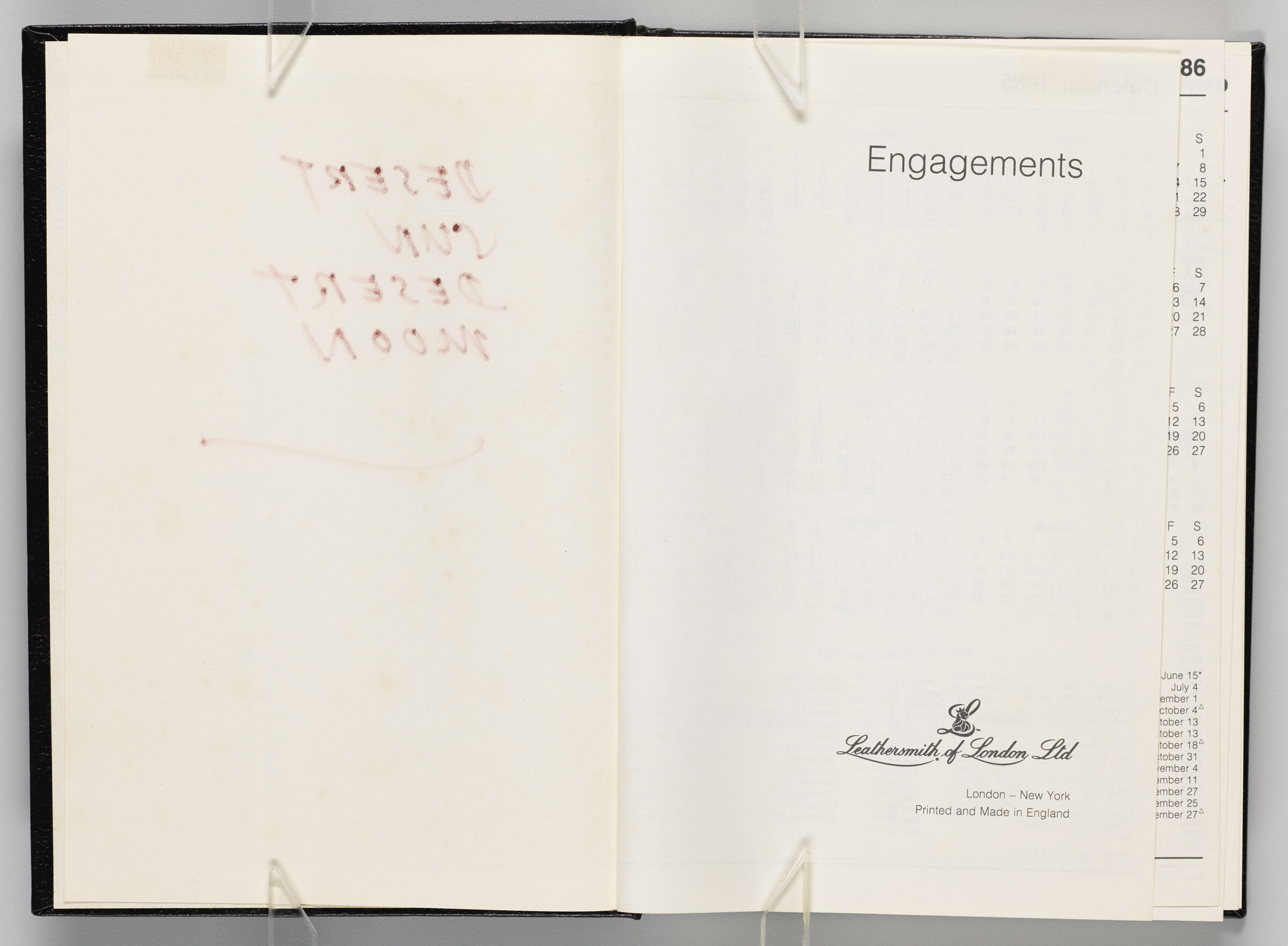 Untitled (Bleed-Through Of Previous Page, Left Page); Untitled (Title Page, Right Page)