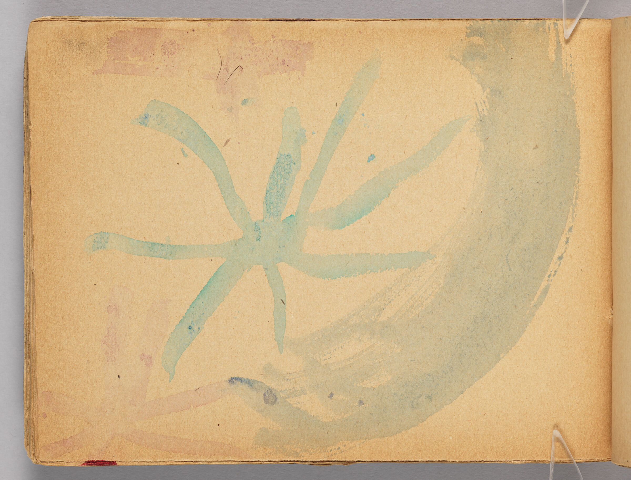 Untitled (Watercolor Sketch, Left Page); Untitled (Watercolor Transfer, Right Page)