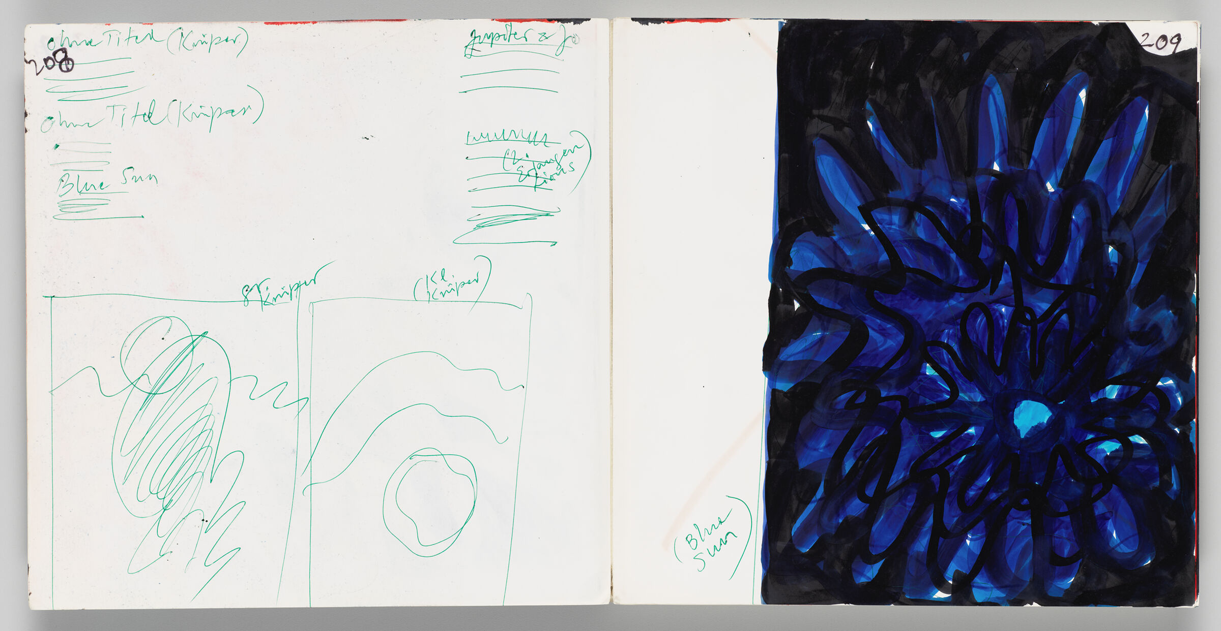 Untitled (Notes And Pen Sketches, Left Page); Untitled (