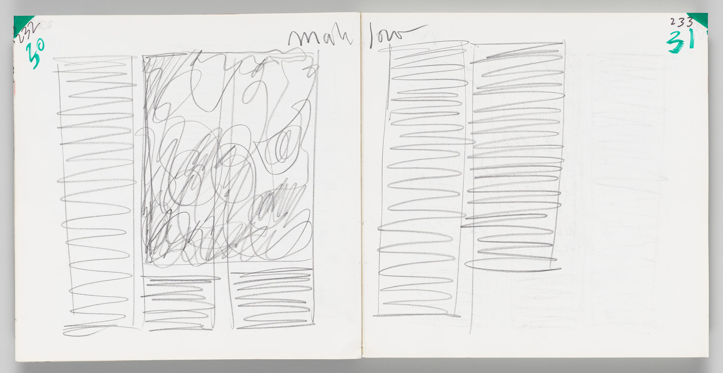 Untitled (Page Layout Design, Left Page); Untitled (Page Layout Design, Right Page)