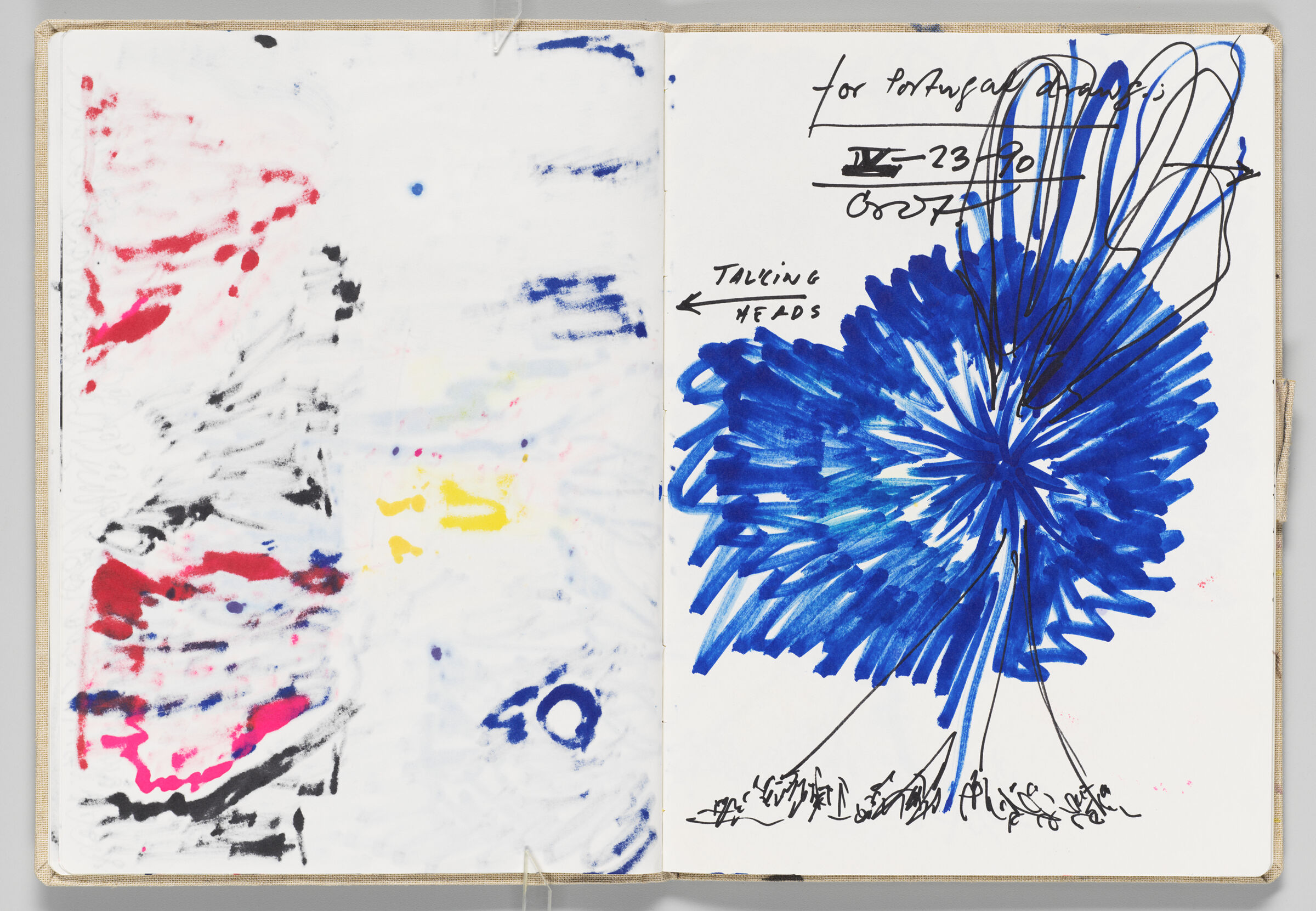 Untitled (Bleed-Through Of Previous Page, Left Page); Untitled (Drawing For Portugal, Right Page)